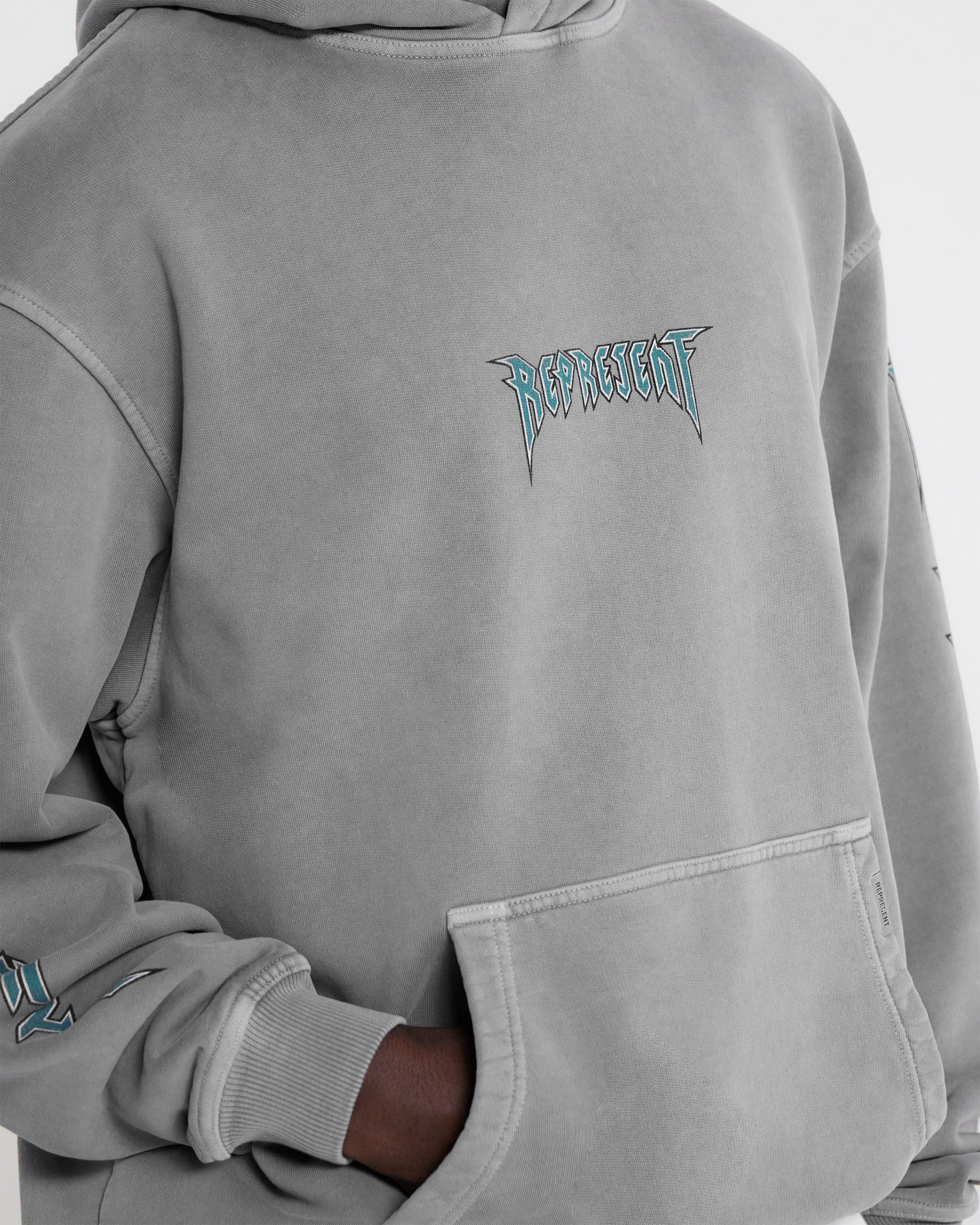 Rock Logo Hoodie - Ultimatives Grau