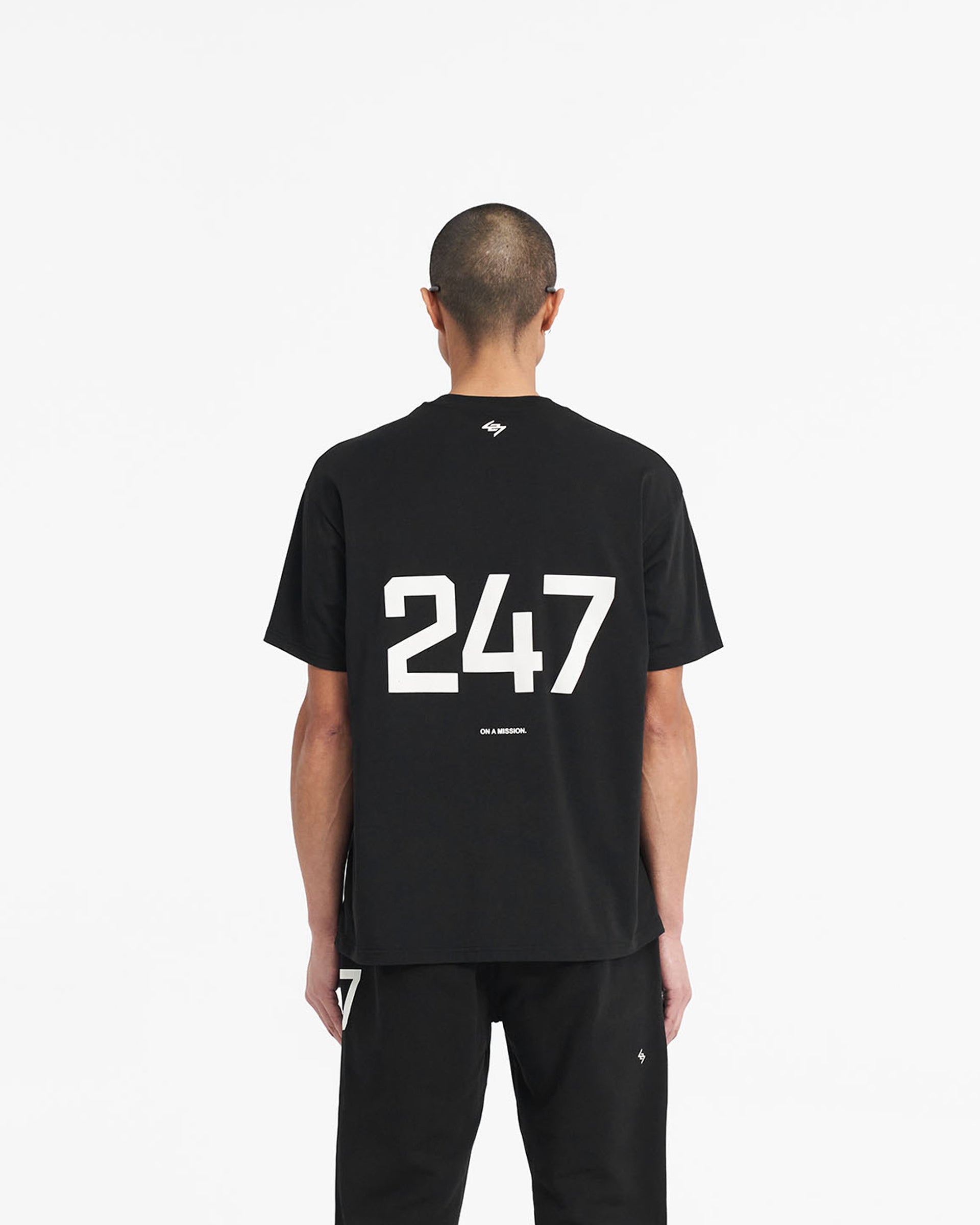 247 Oversized T-Shirt - Tiefschwarz