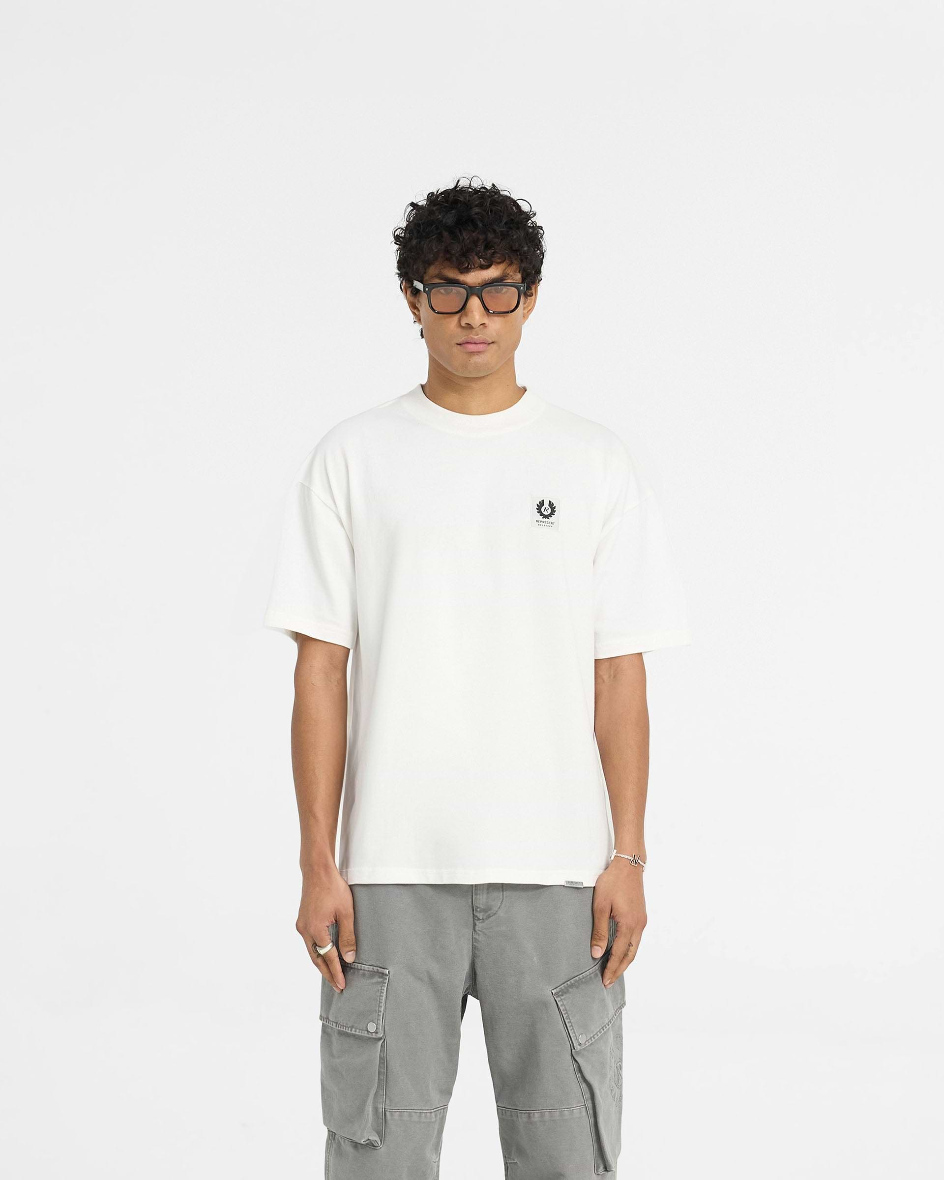 Represent X Belstaff Patch T-Shirt - Flat White