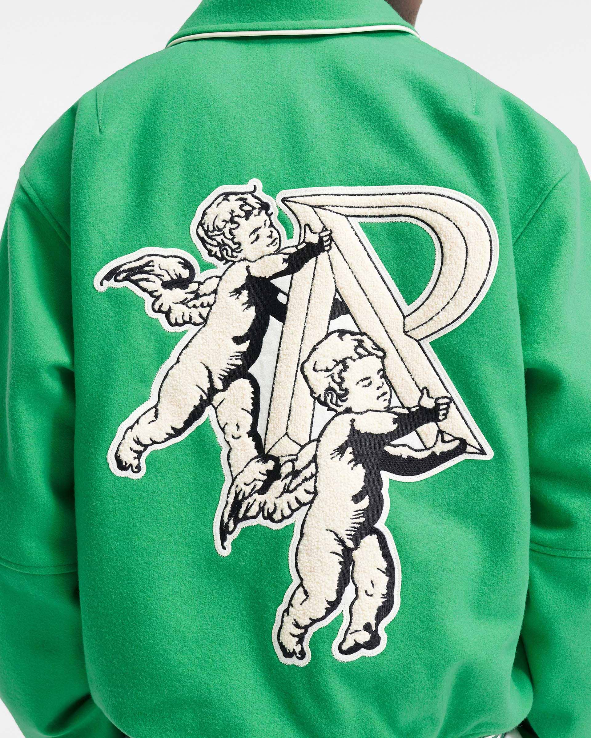 Cherub Wool Varsity Jacket | Island Green | Represent Clo