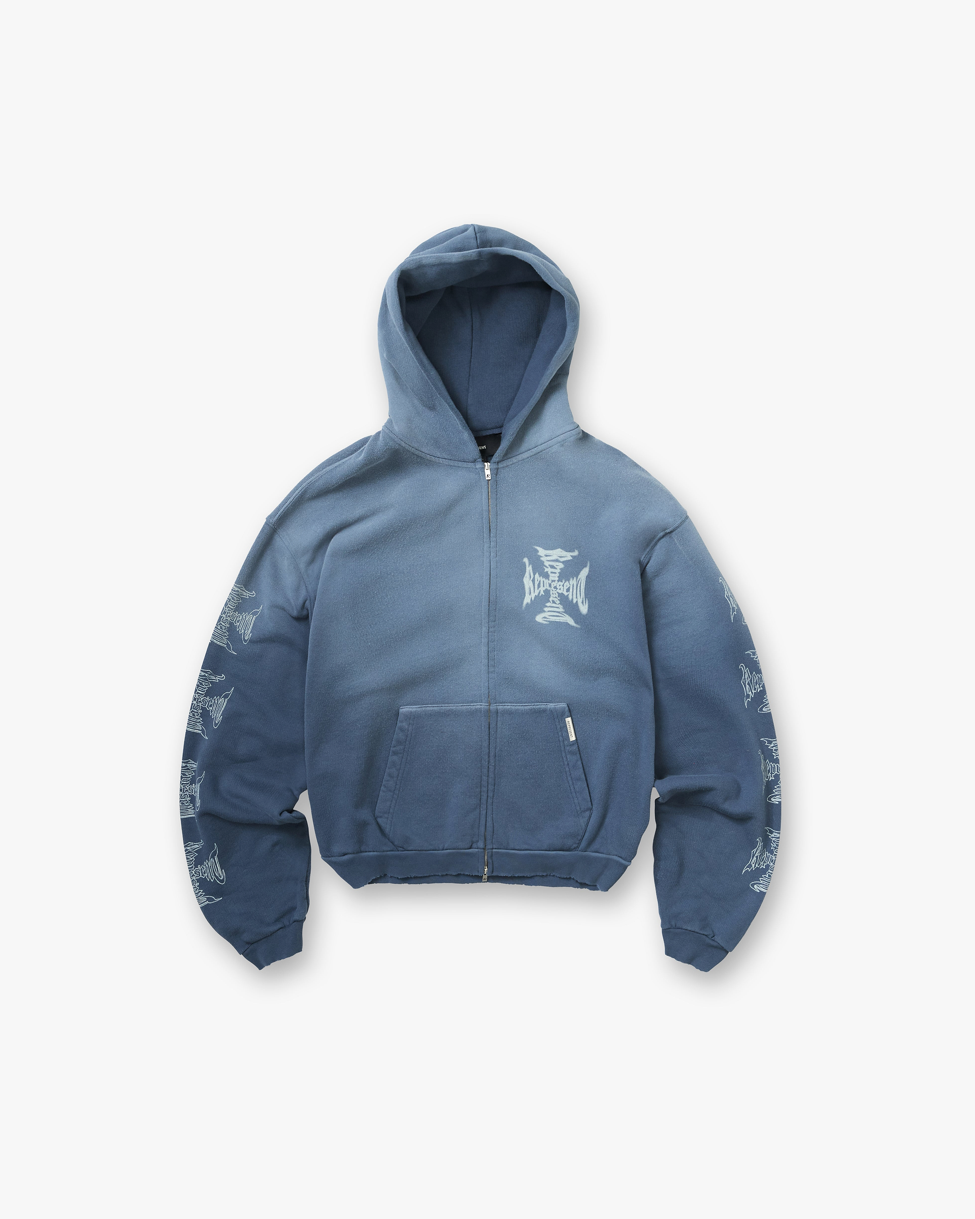 MH Shrunken Zip Hoodie - Vintage Navy