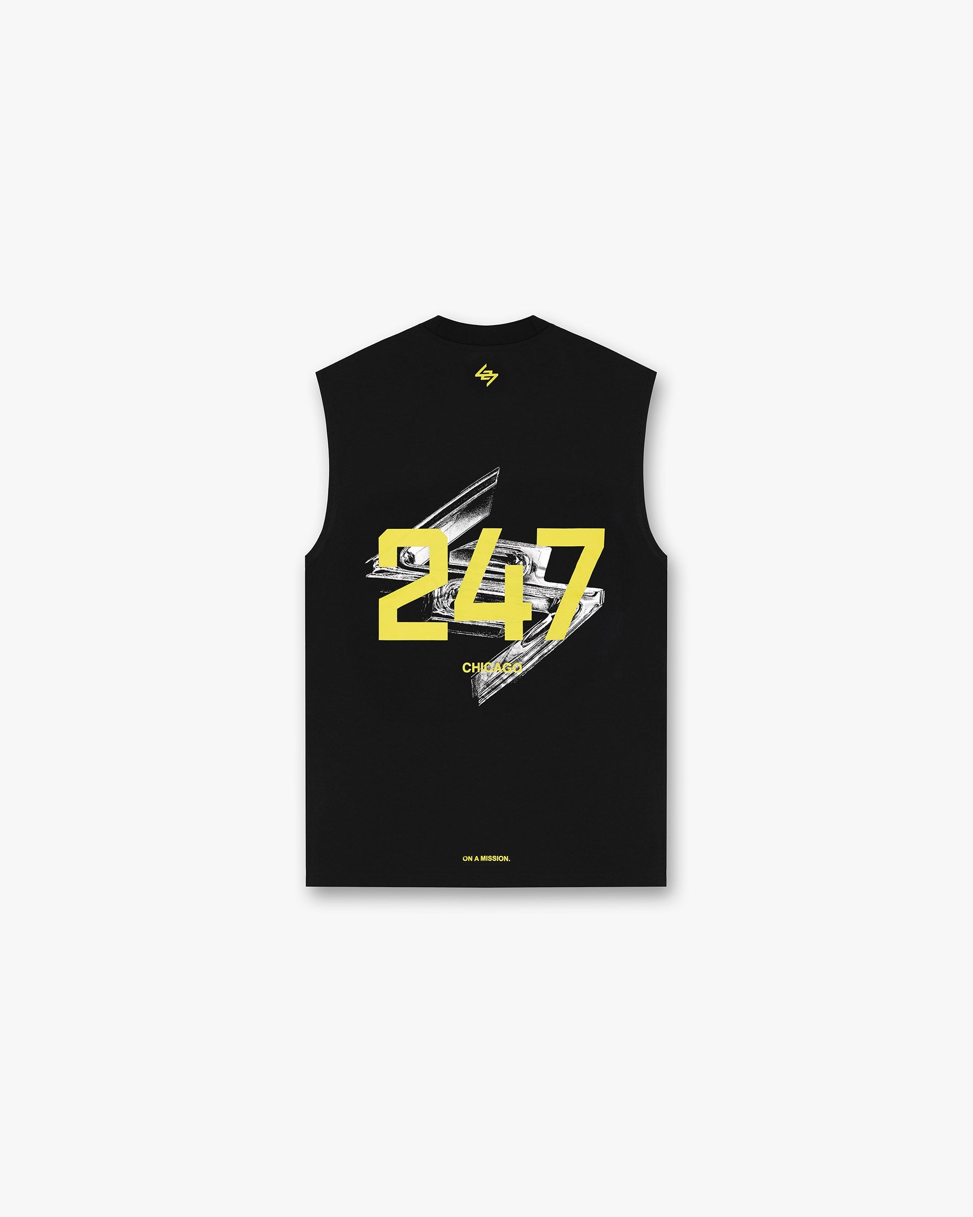 247 Chicago Oversized Tank - Jet Black