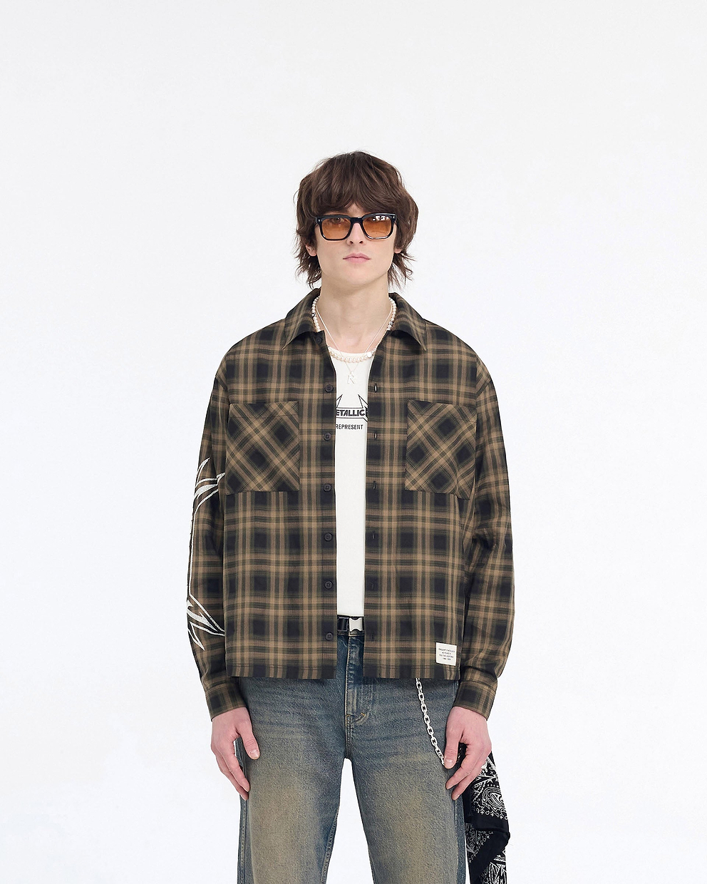 Represent X Metallica‚Ñ¢Ô∏è Flannel Shirt - TABAK