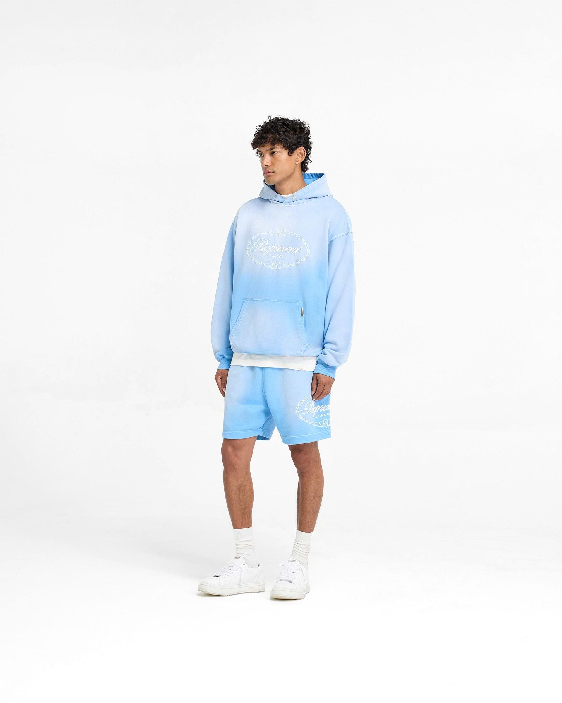 Represent X Harrods Crest Hoodie - Bleu Nuage