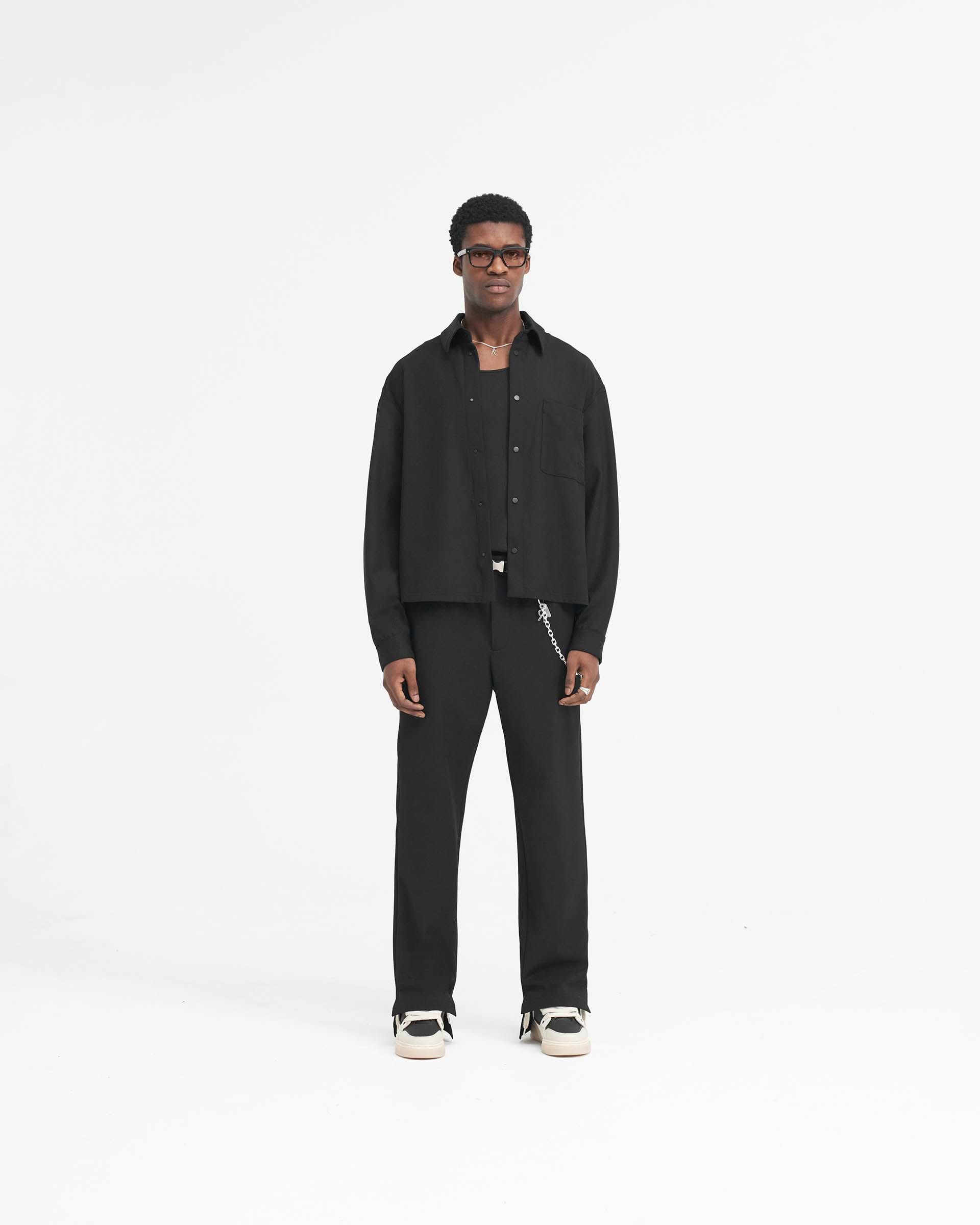 Stepped Hem Pant - Schwarz