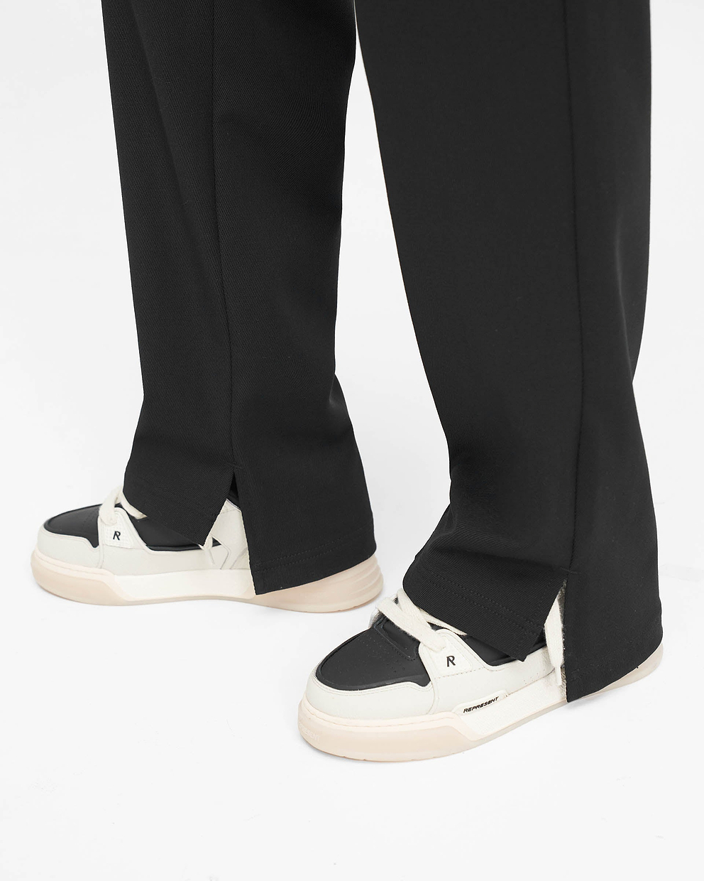 Stepped Hem Pant - SCHWARZ