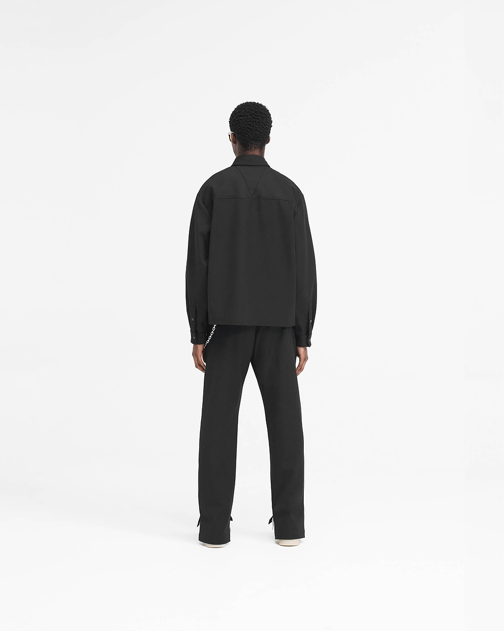 Stepped Hem Pant - SCHWARZ