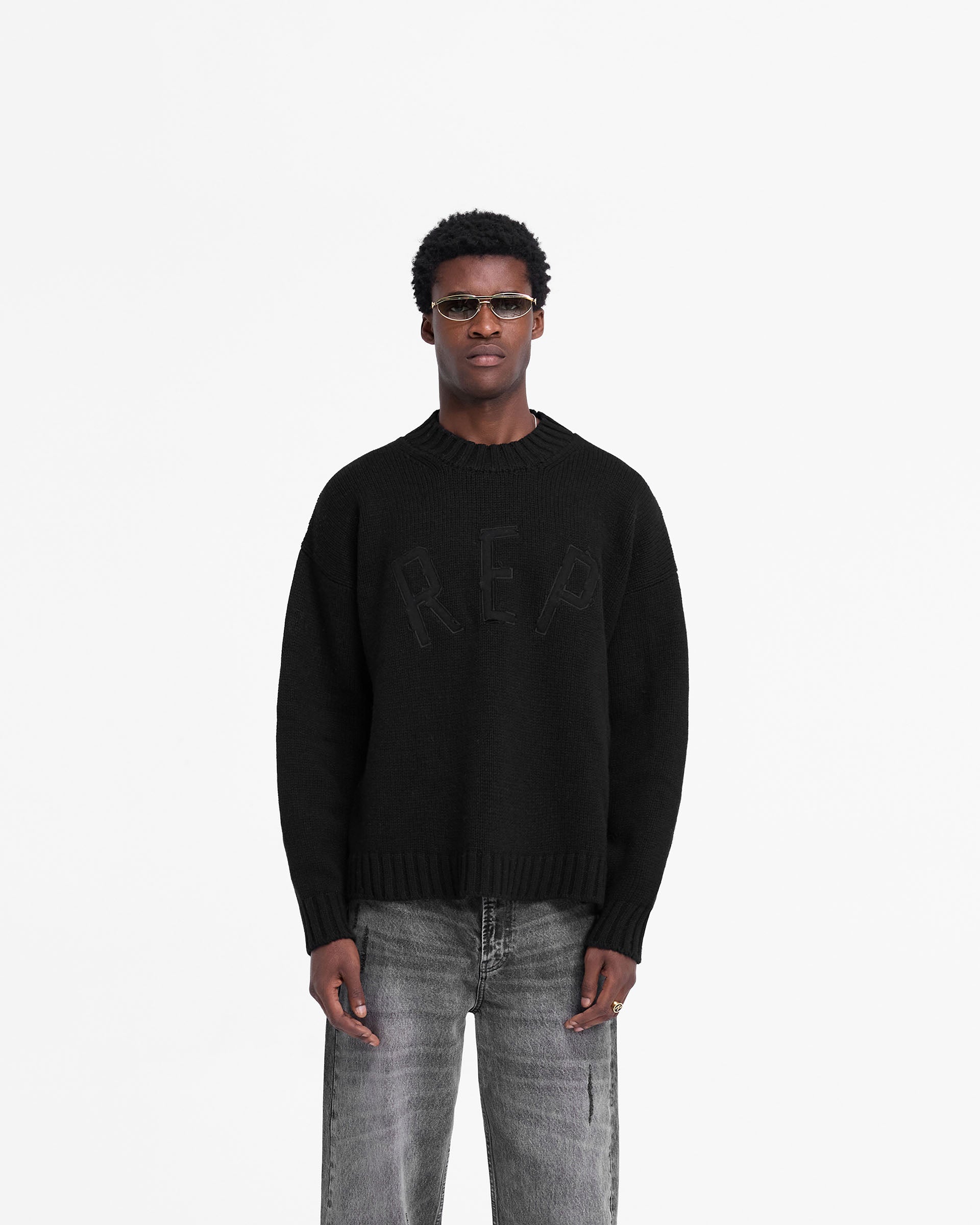 Rep Knit Jumper - Schwarz