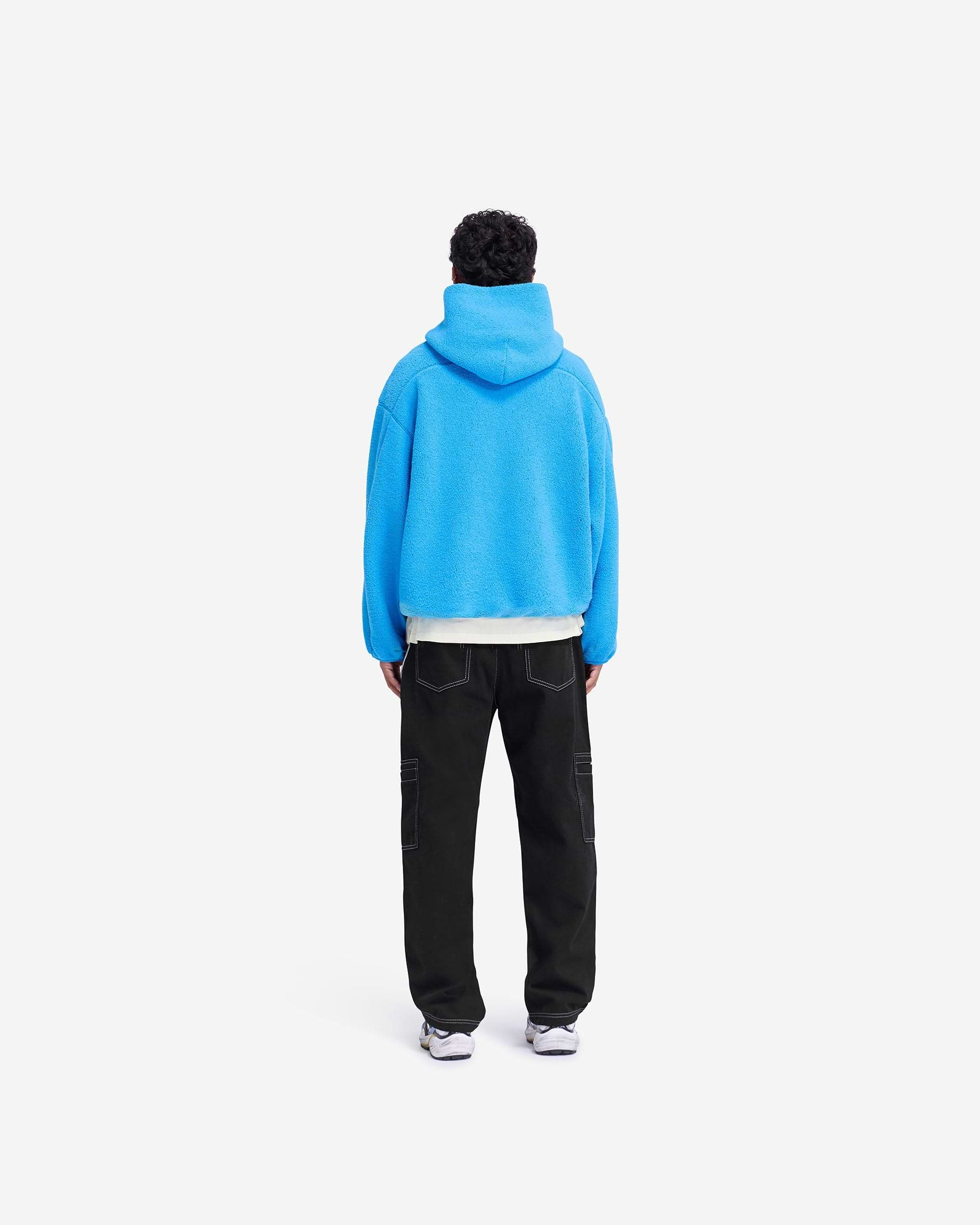 Fleece Oversized Hoodie - Elektrisch Blau