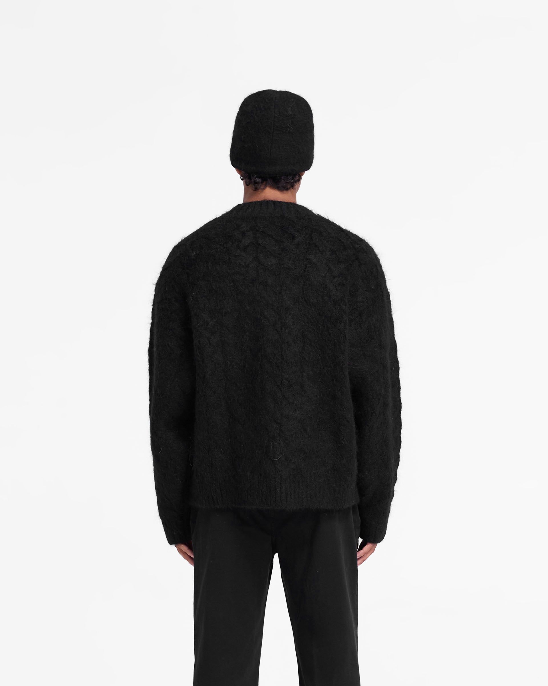 Cable Knit Jumper - Tiefschwarz