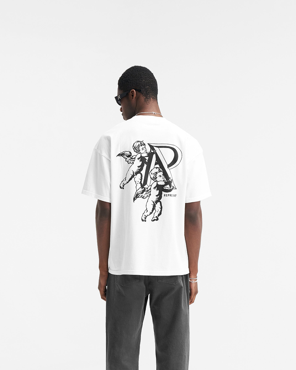 Cherub Initial T-Shirt - CREMEWEISS