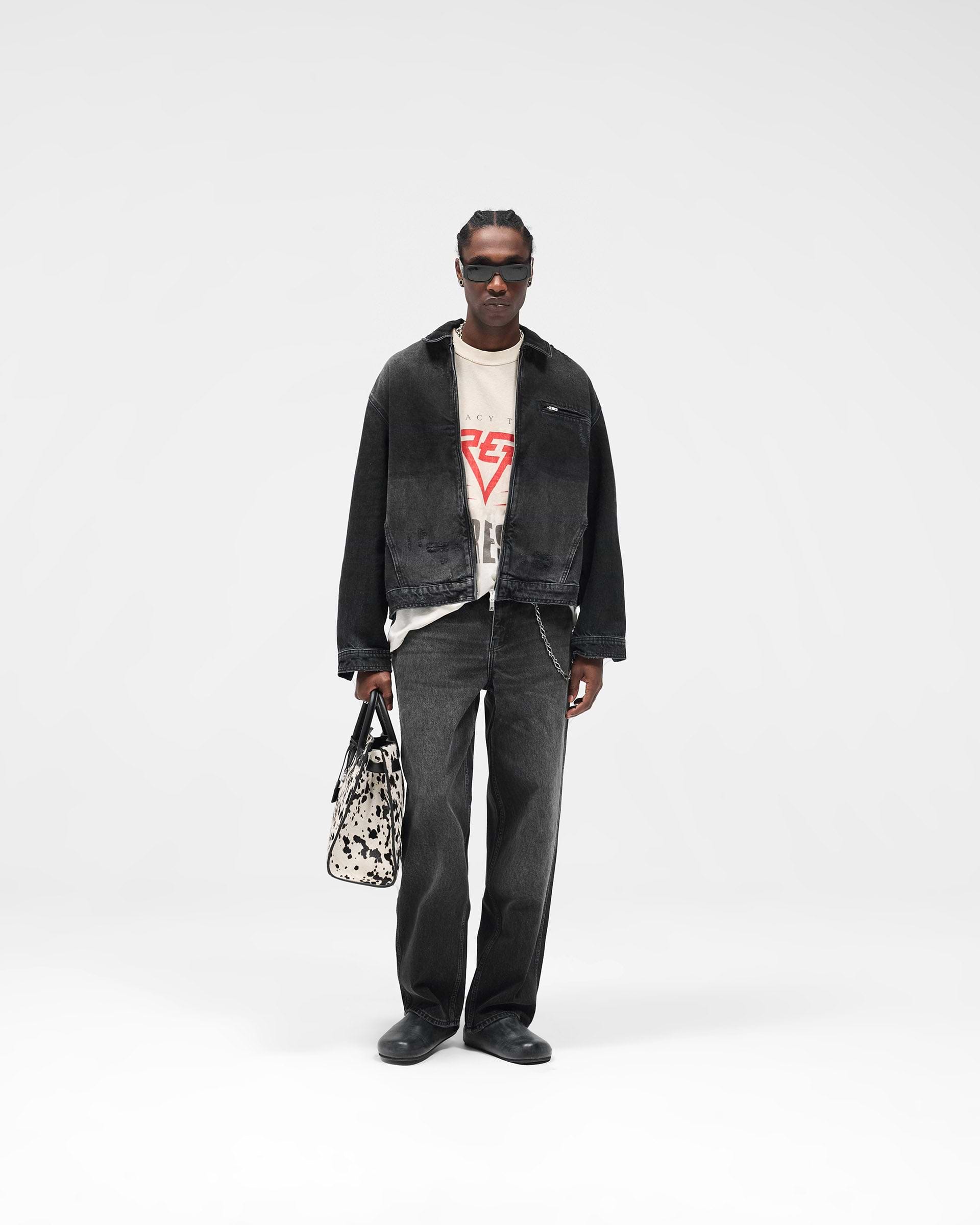 Collared Jacket Aged Black | Denim Jackets | REPRESENT