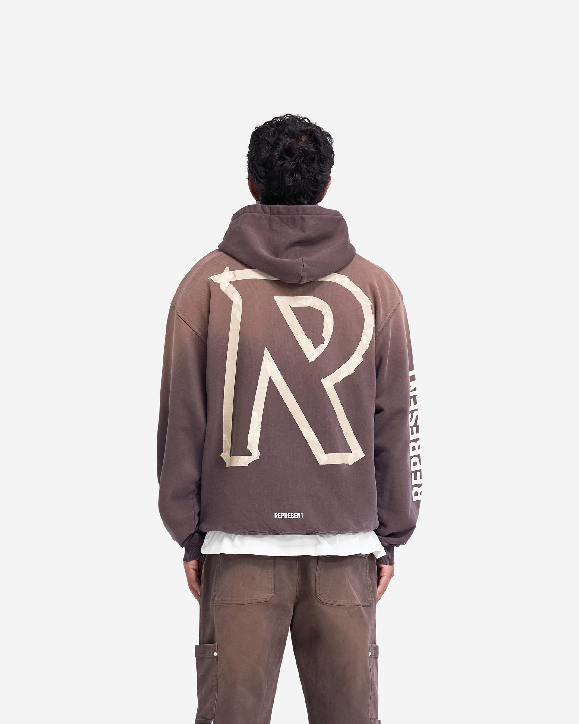 Masking Tape Initial Hoodie - Cèdre