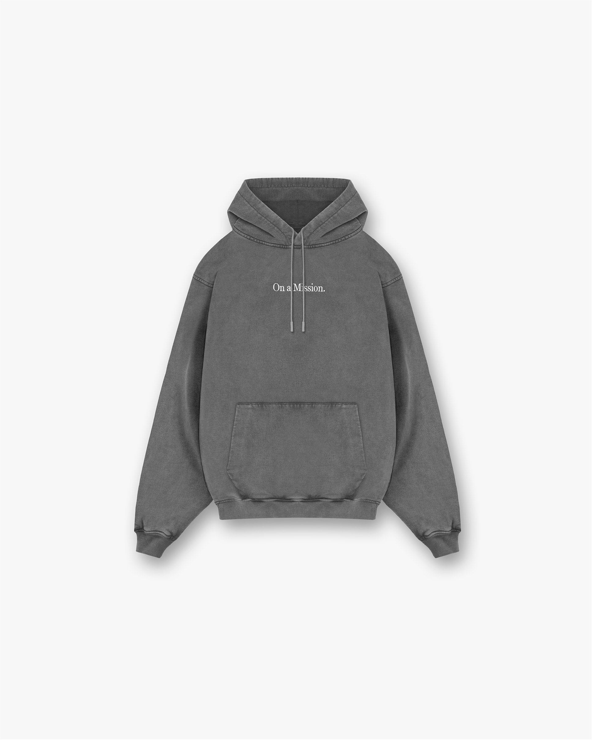 247 On A Mission Hoodie | Aged Black | REPRESENT