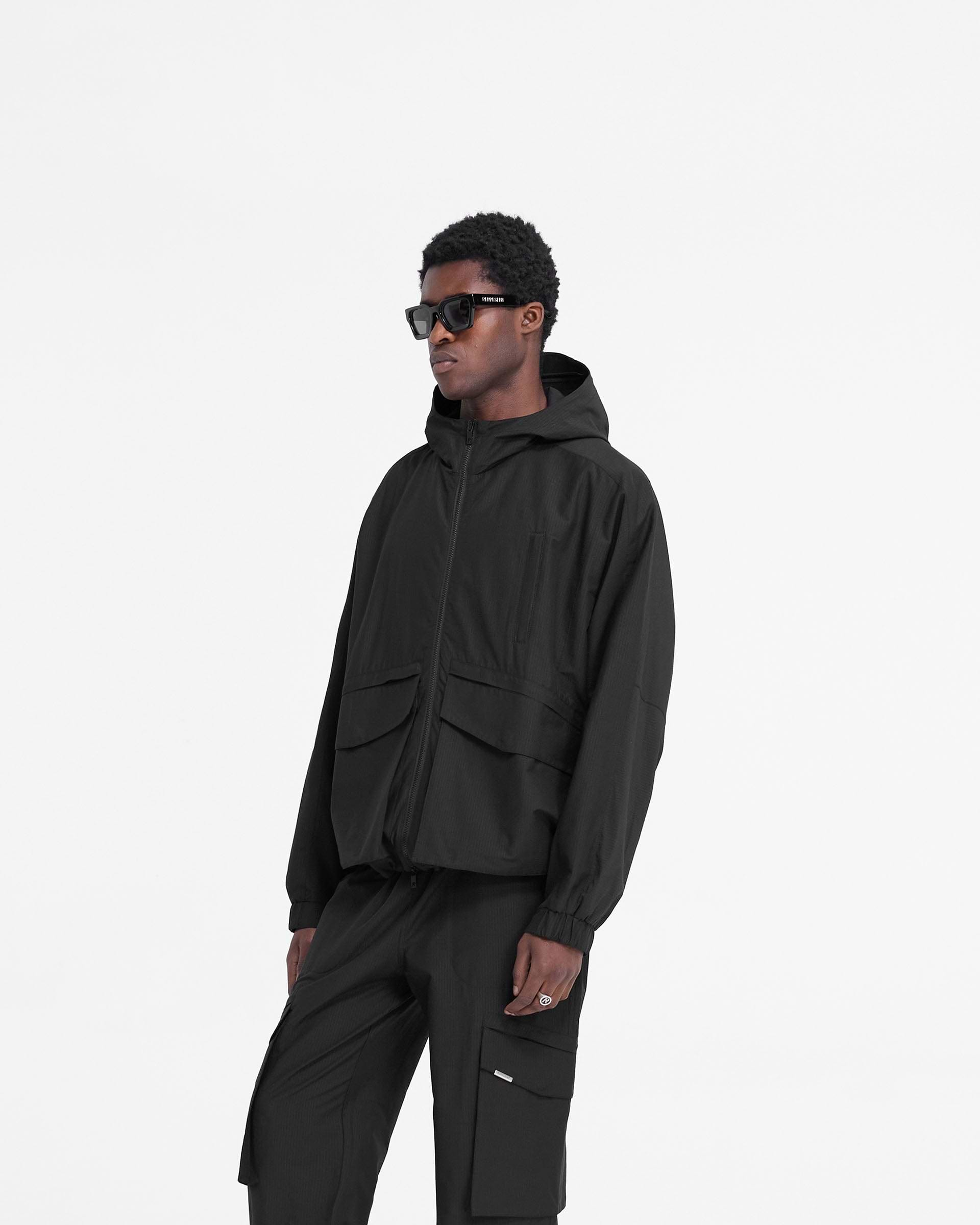 Tech Cargo Jacket - Noir Jet