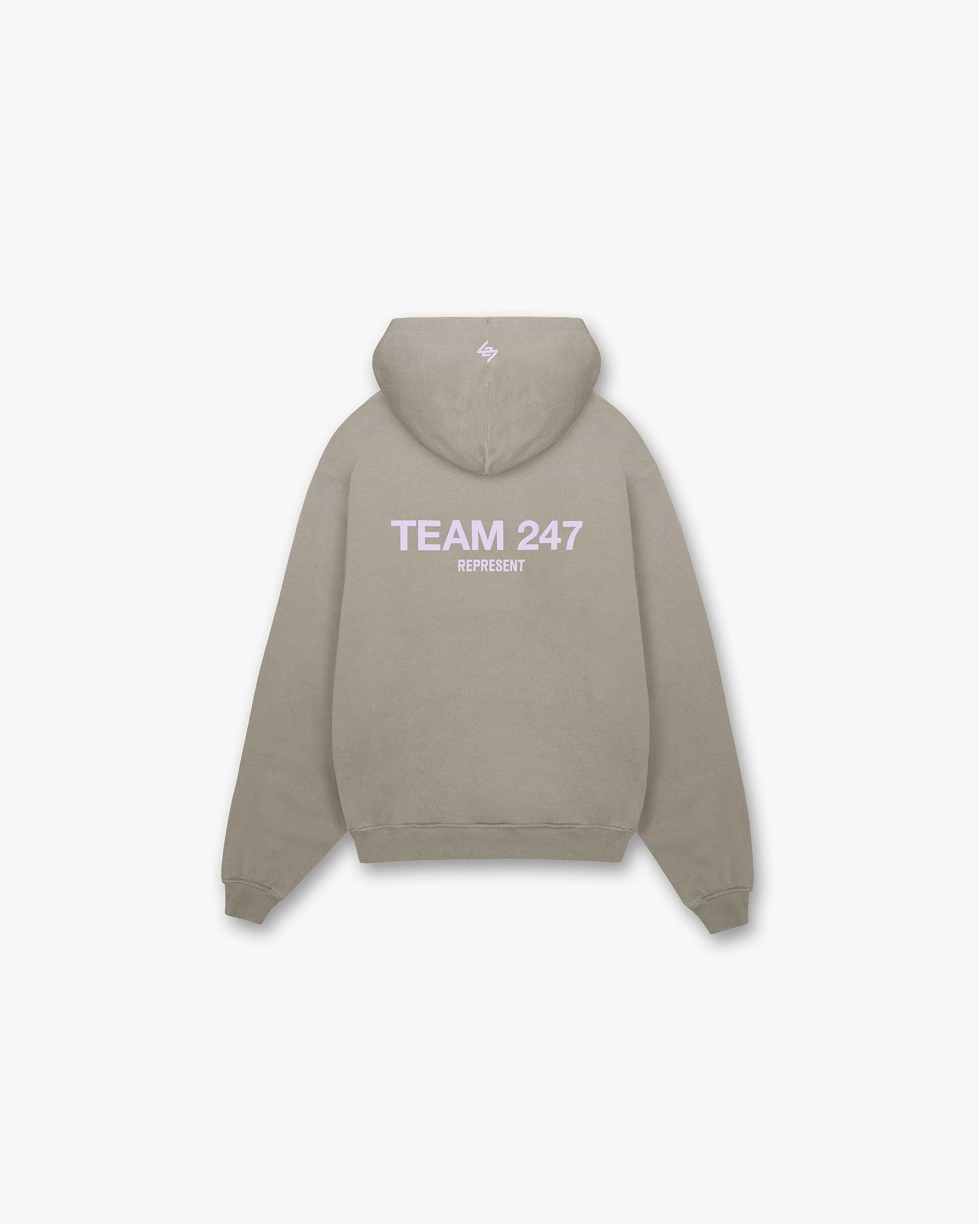 Team 247 Oversized Hoodie - Kaki Lilas