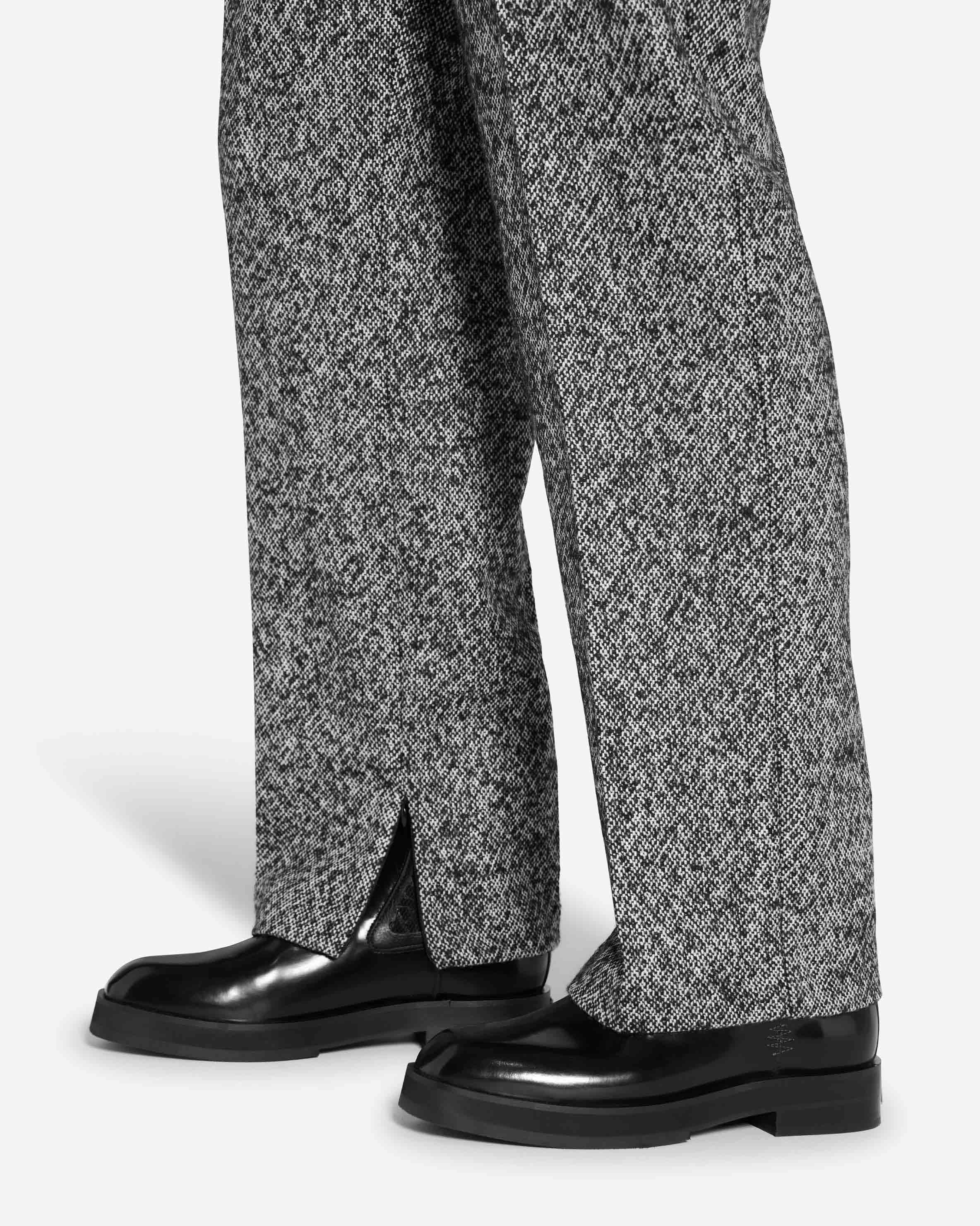 Wide Tailored Pant - Schwarz Weiss