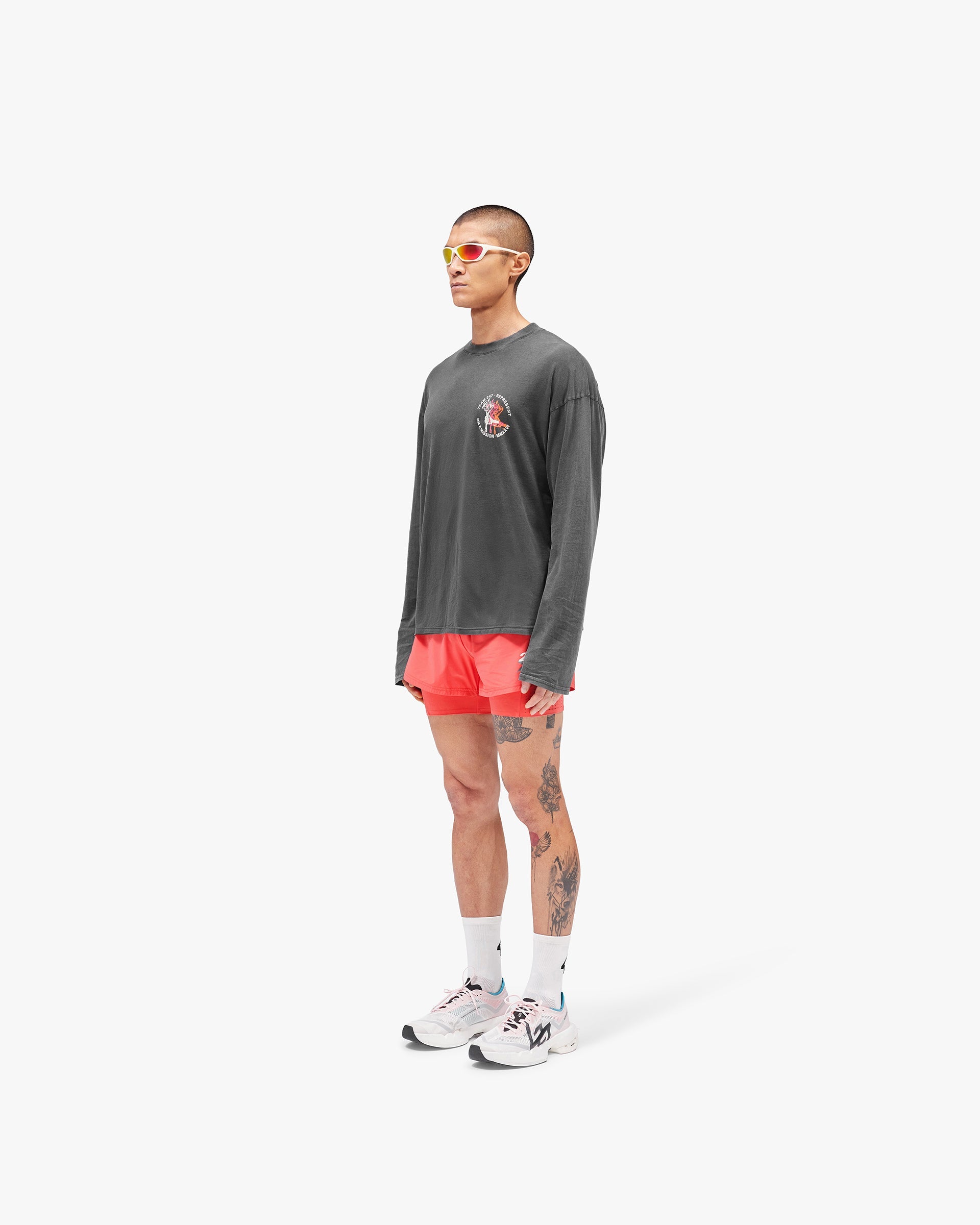 247 Torch Boxy Long Sleeve T-Shirt - Washed Black