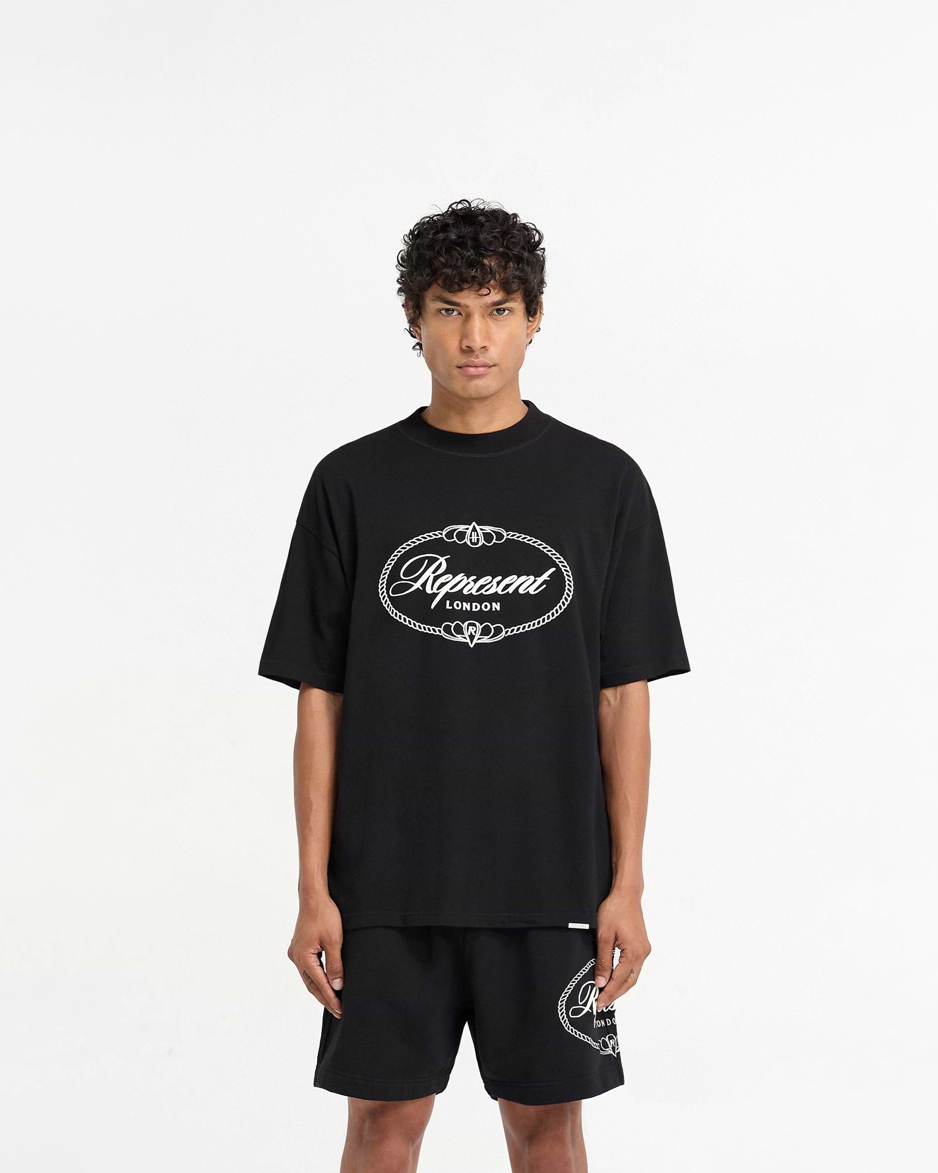 Represent X Harrods Crest T-Shirt - Jet Black