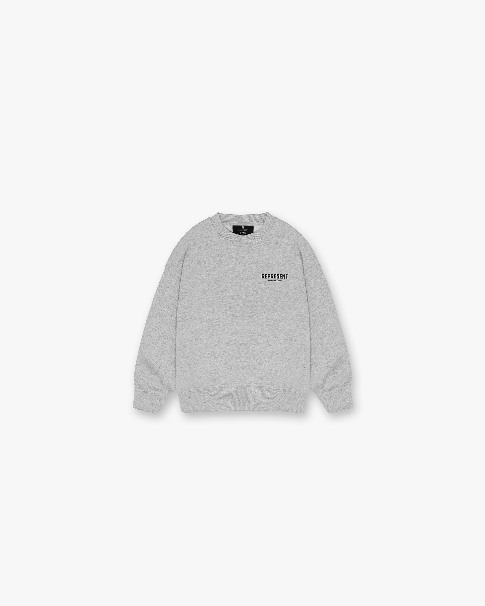 Represent Mini Owners Club Sweater | Ash Grey Sweaters Owners Club | Represent Clo