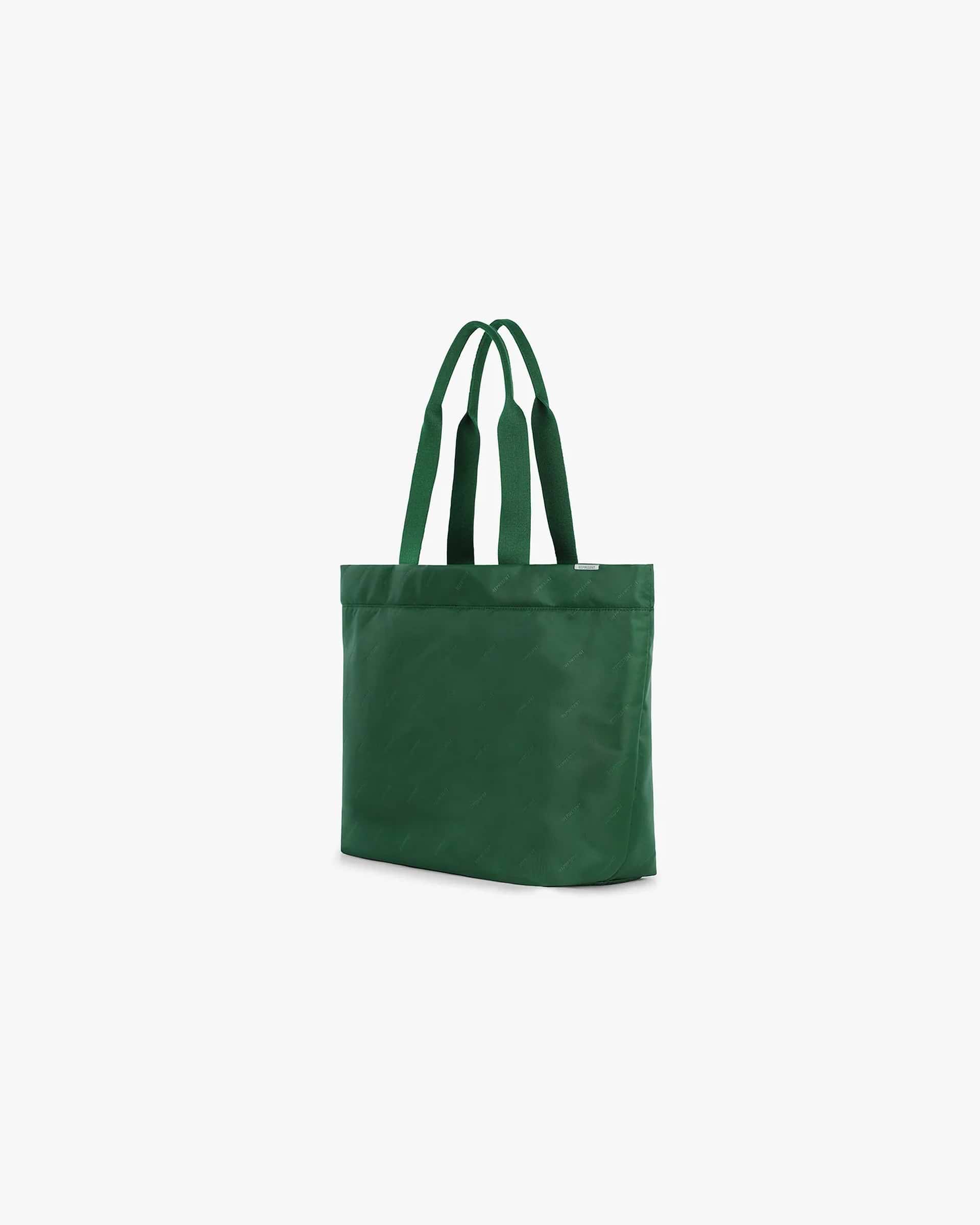 All Over Logo Tote Bag | Racing Green Accessories SC22 | Represent Clo