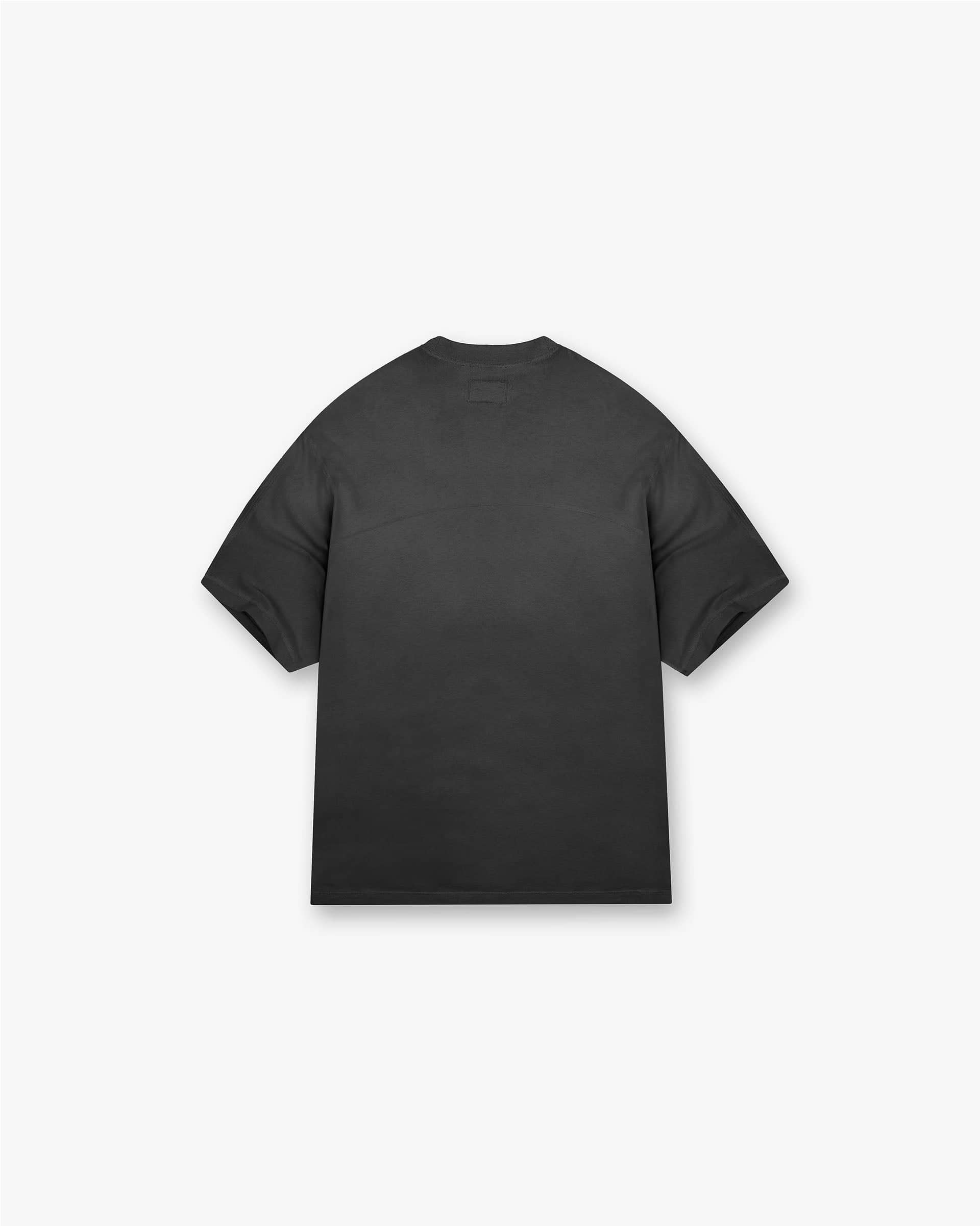 Stepped Hem T-Shirt - Noir Taché