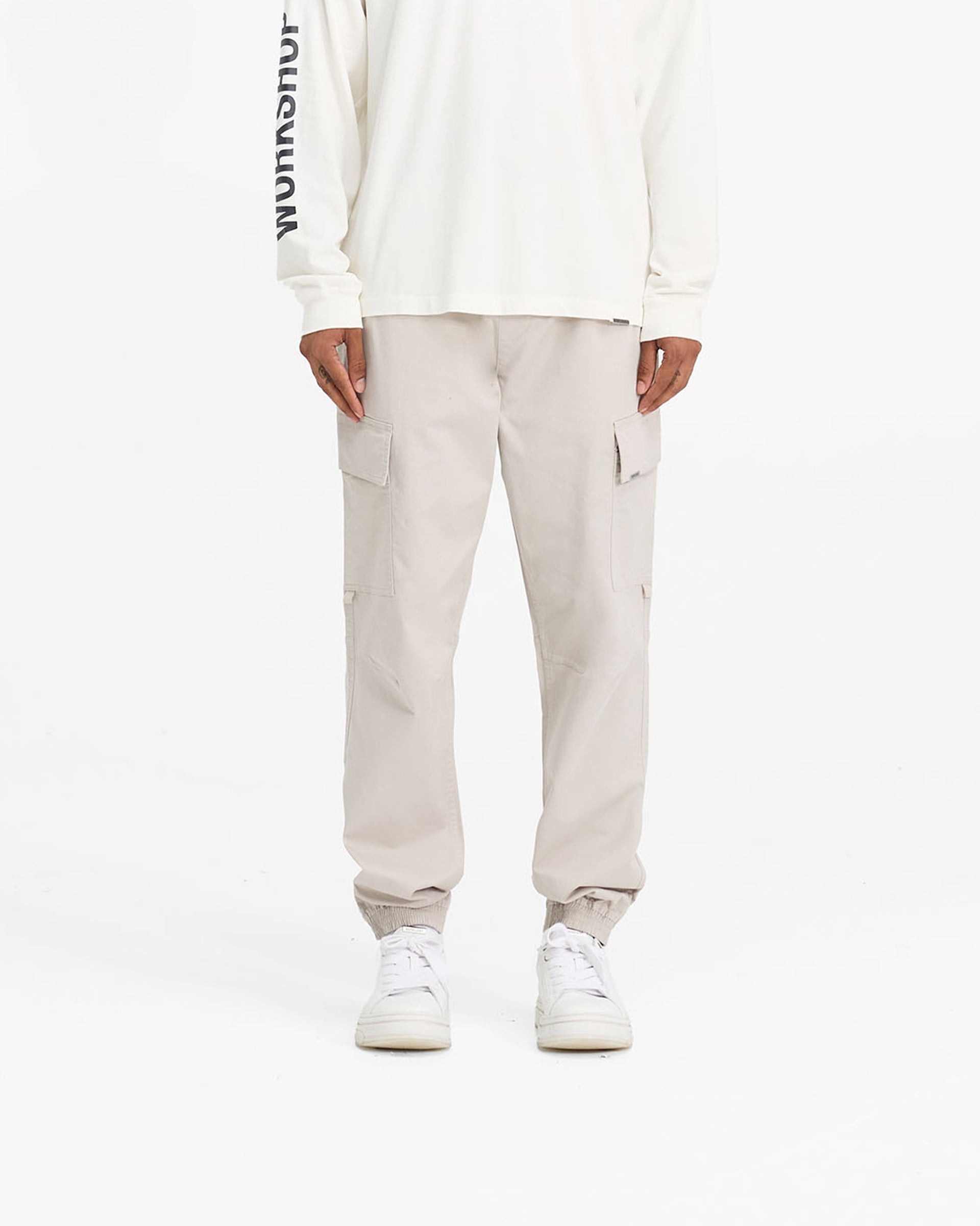 Cuffed Cargo Pant - Stone