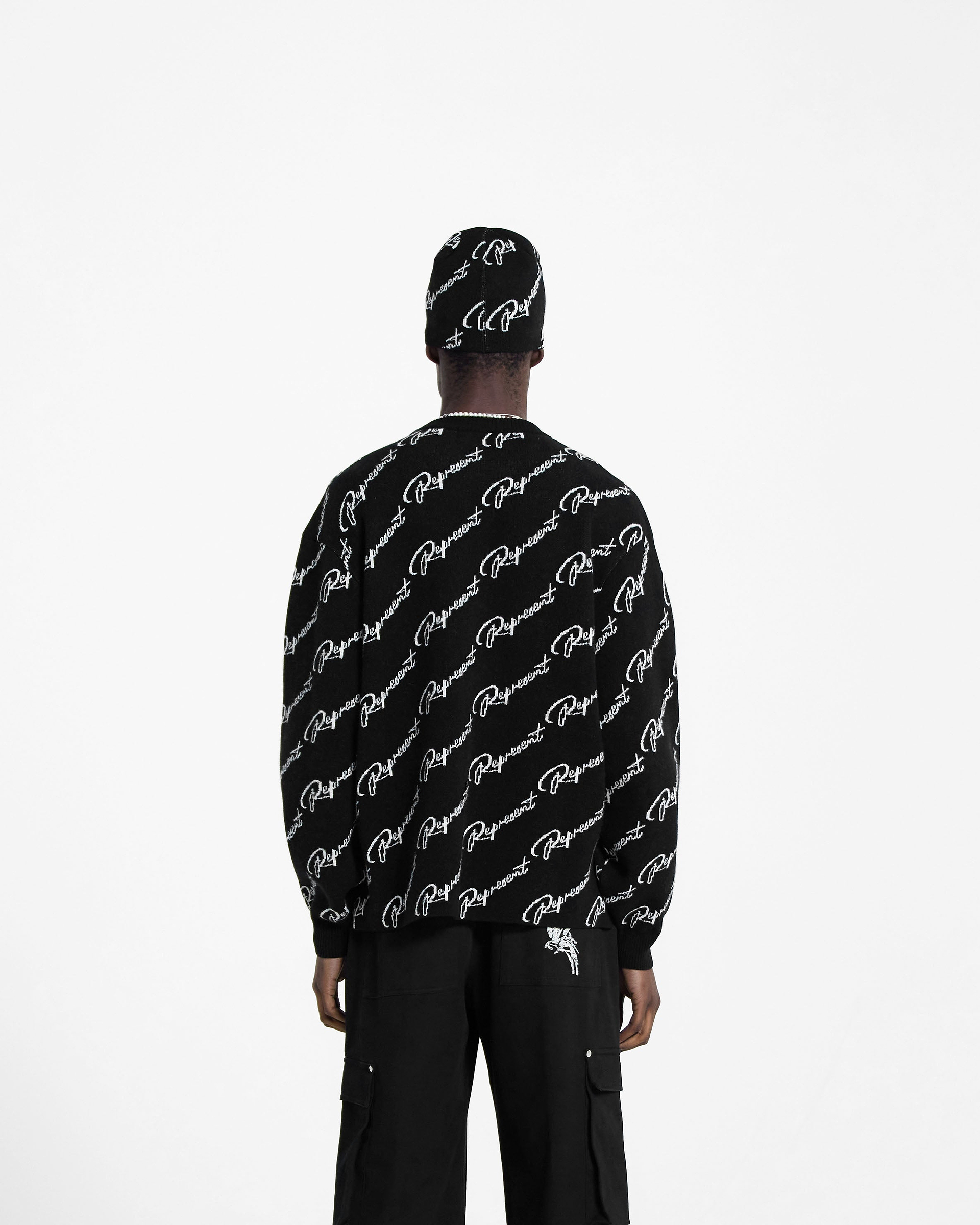 Pull Jacquard Represent - Noir