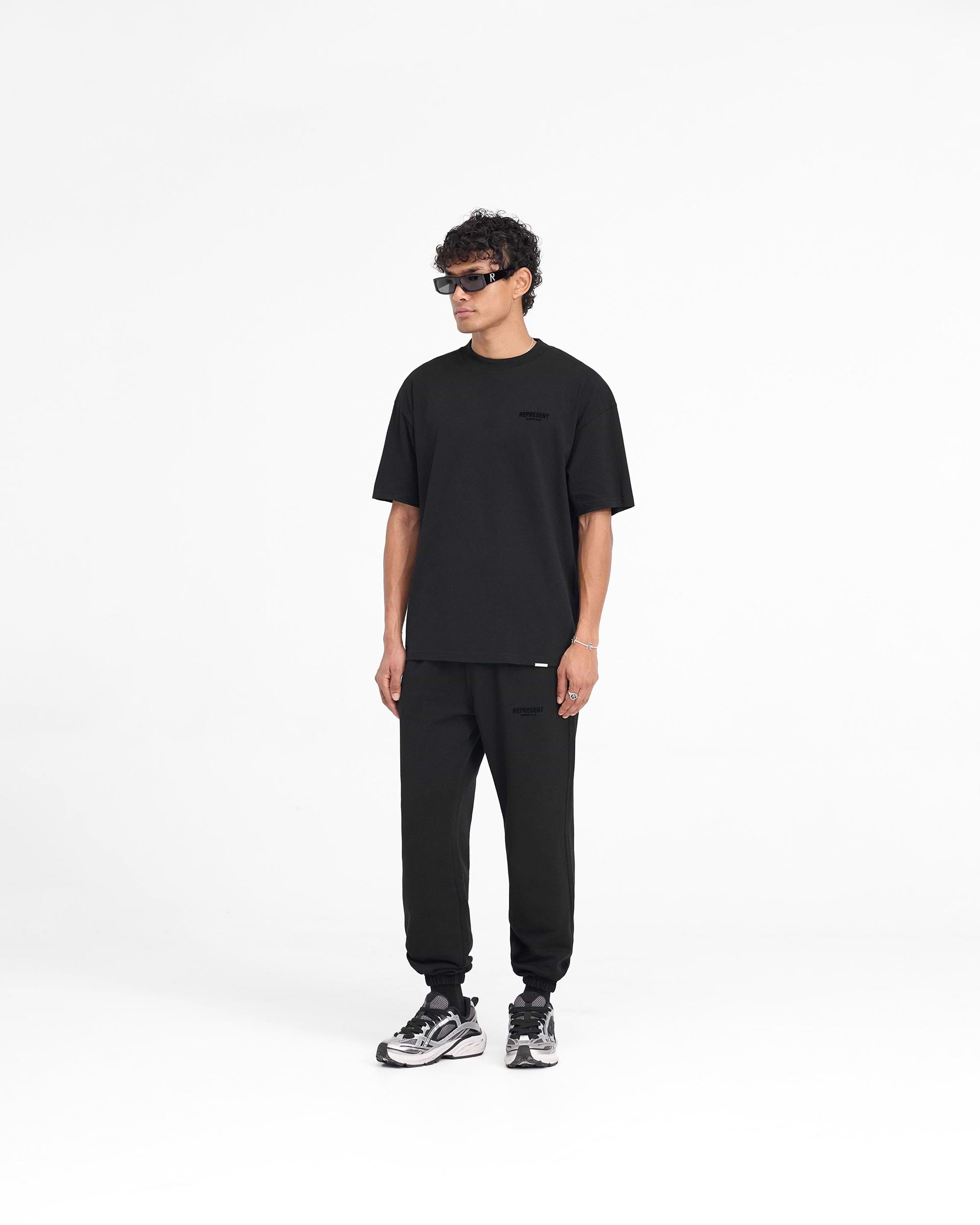 Represent Owners Club Flocked Sweatpant - Noir