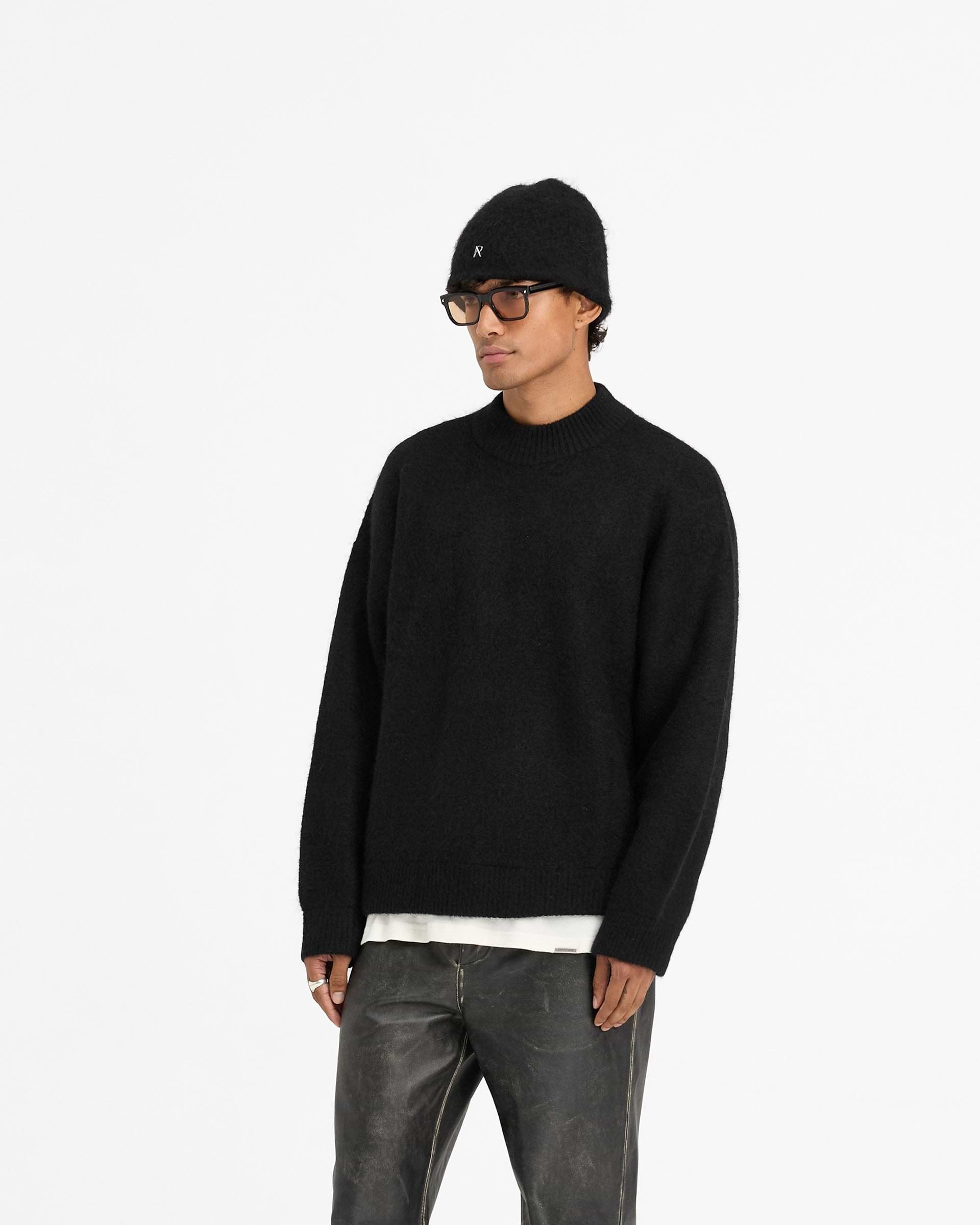 Alpaca Blend Sweater - Noir Jet