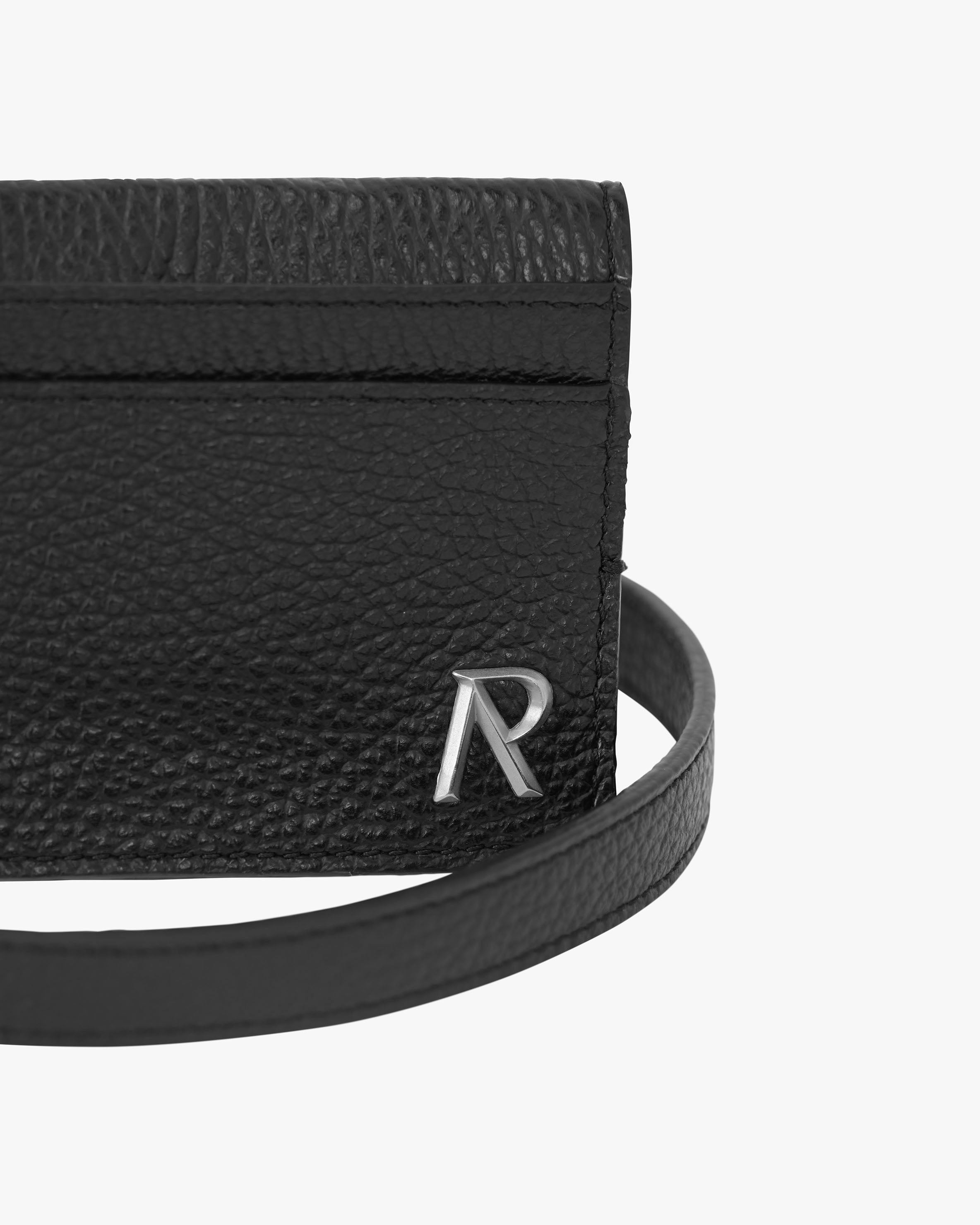 Porte-cartes ceinture initiale - Noir