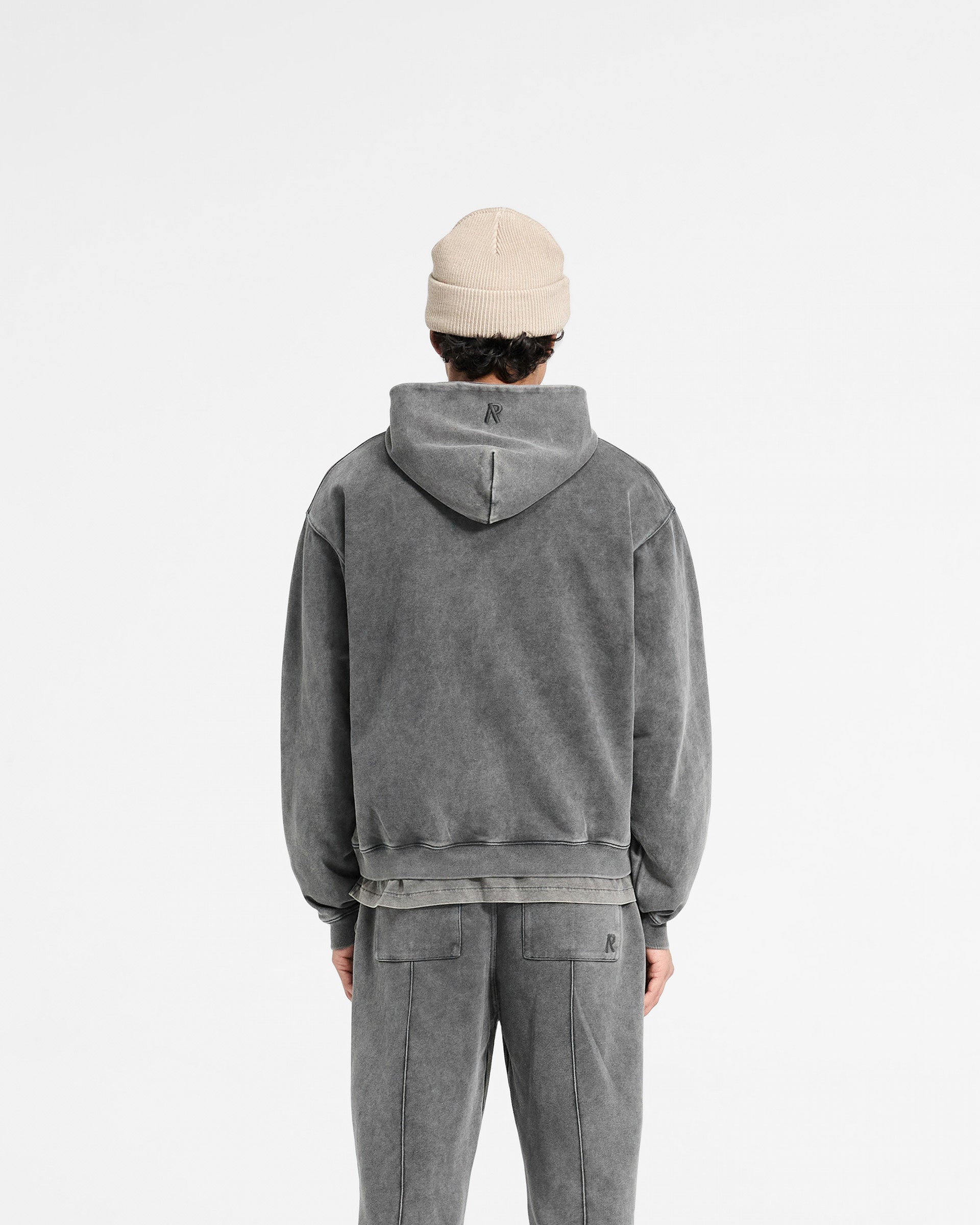 Initial Zip Hoodie - Vintage Grey