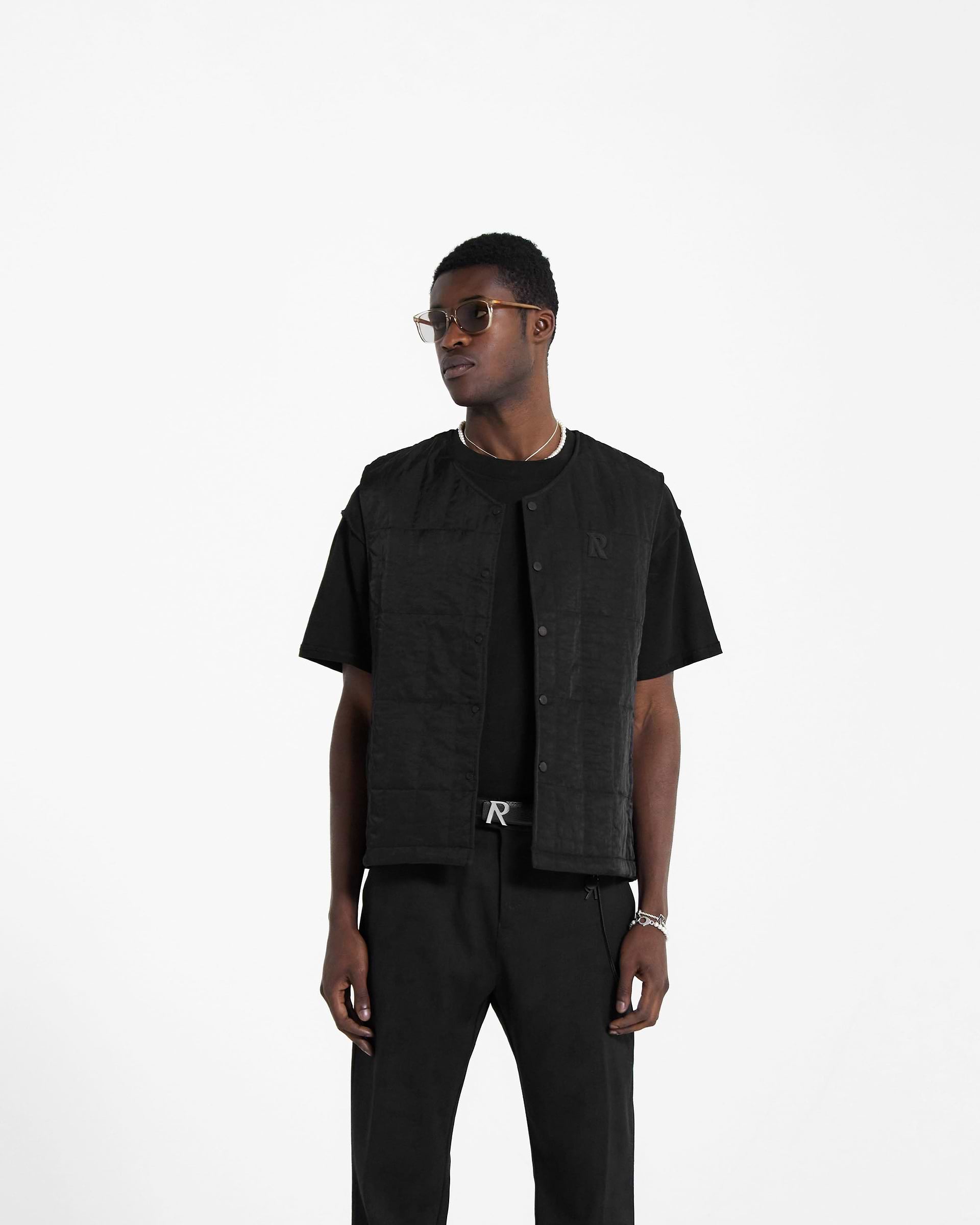 Nylon Gilet | Black Outerwear FW23 | Represent Clo