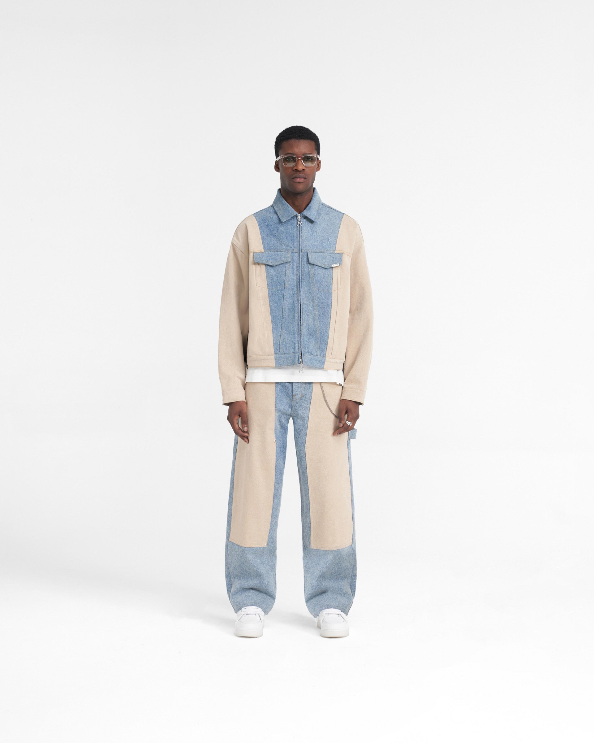 R3C-V2 Colour Block Carpenter Denim - Blau