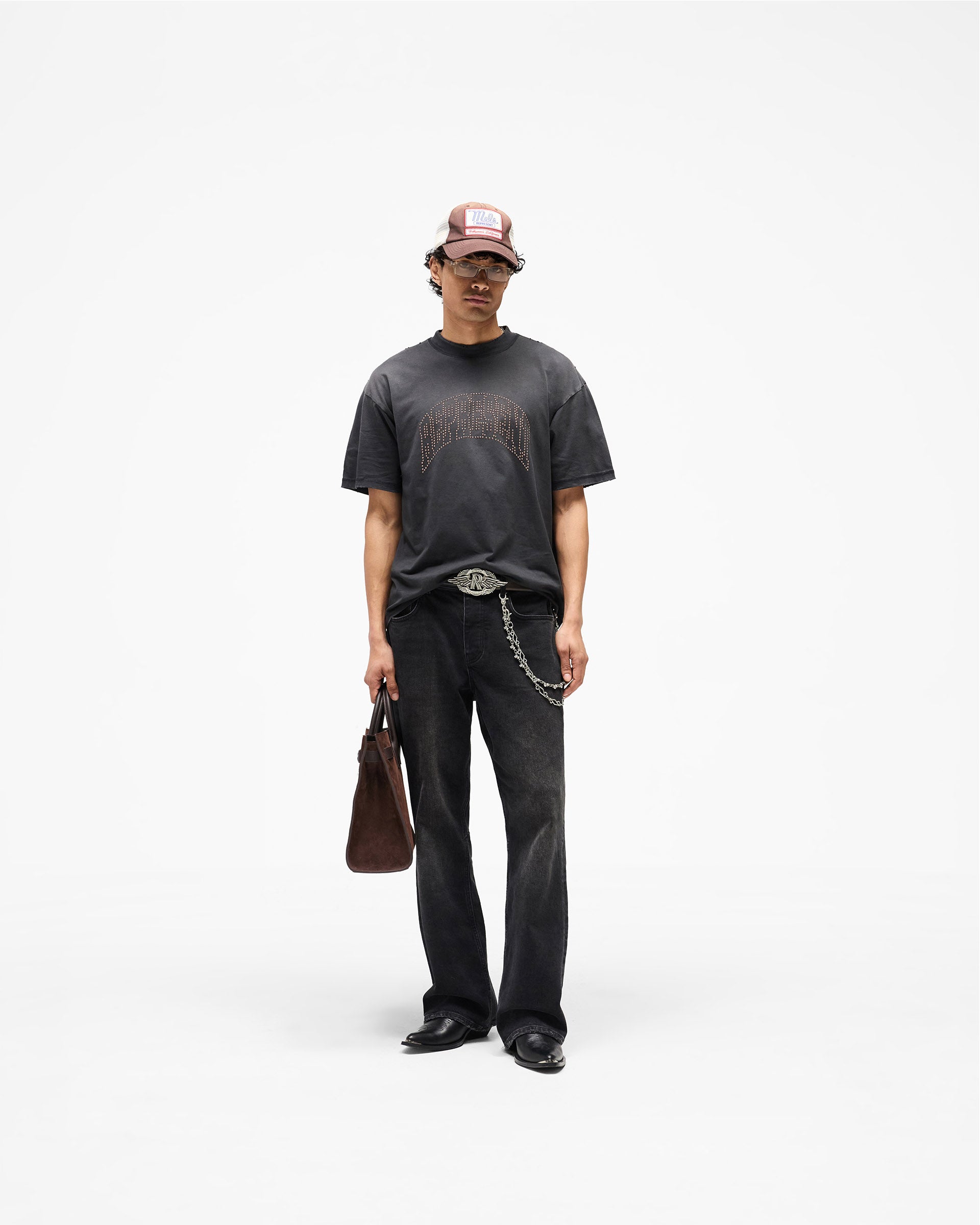 Embellished Represent T-Shirt - Stained Black