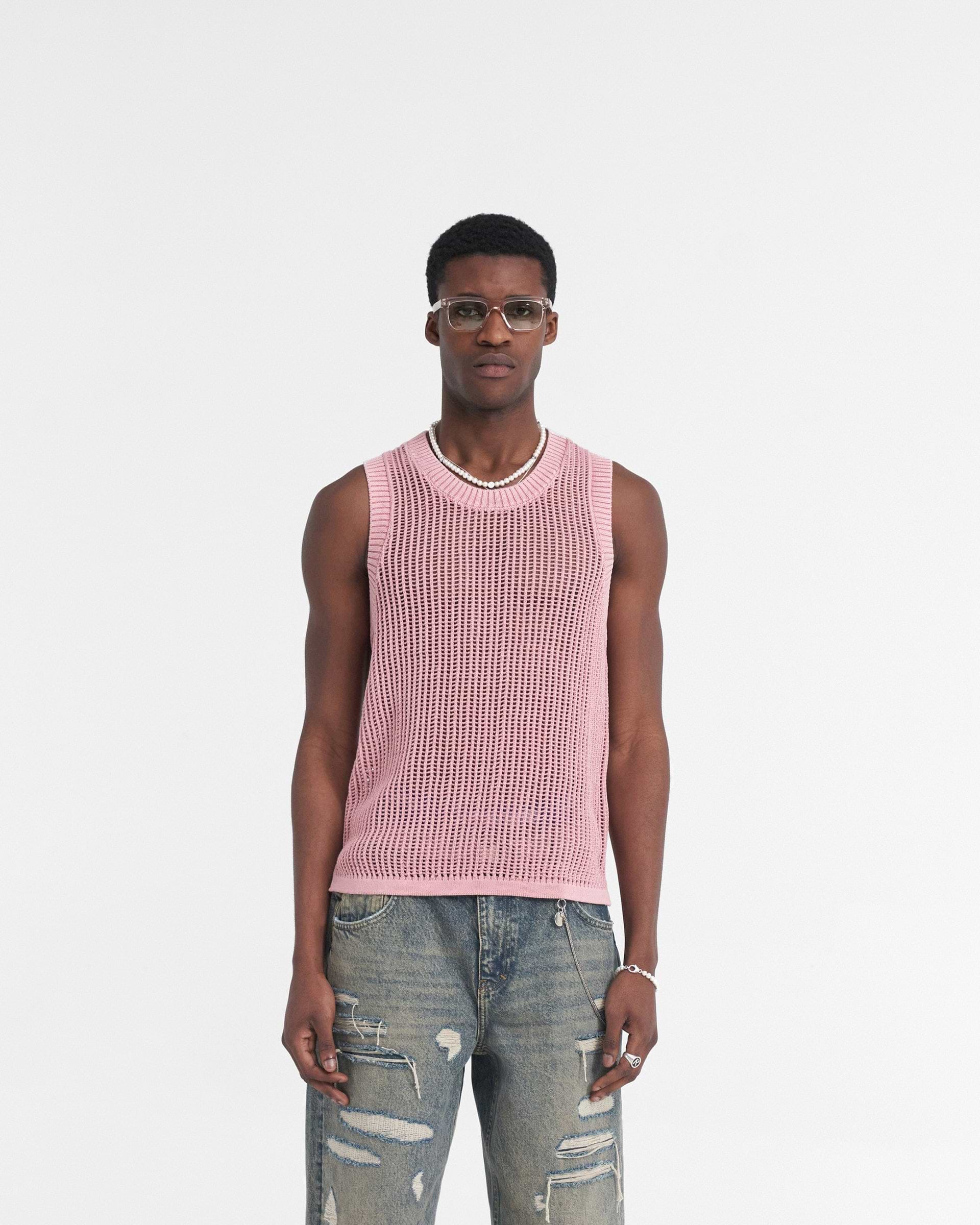 2025年新作アイテムが続々登場 Washed Sunrise in Knitwear Summer Dyed Garment | Vest Knit トップス