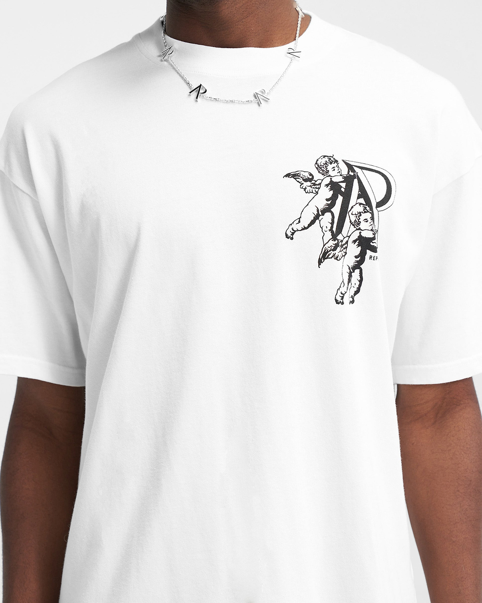 Cherub Initial T-Shirt - CREMEWEISS