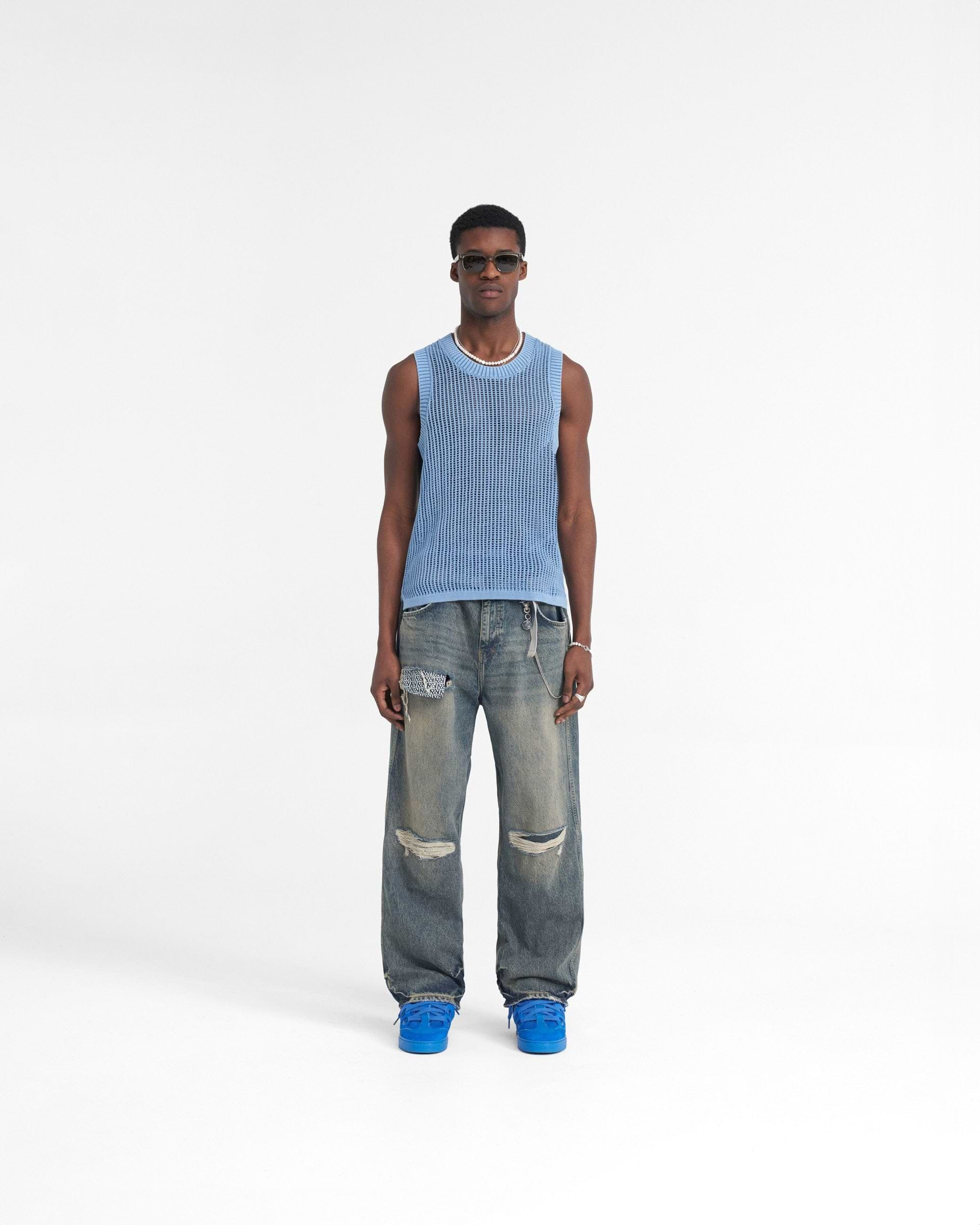 R3D Destroyer Baggy Denim - Blau Creme