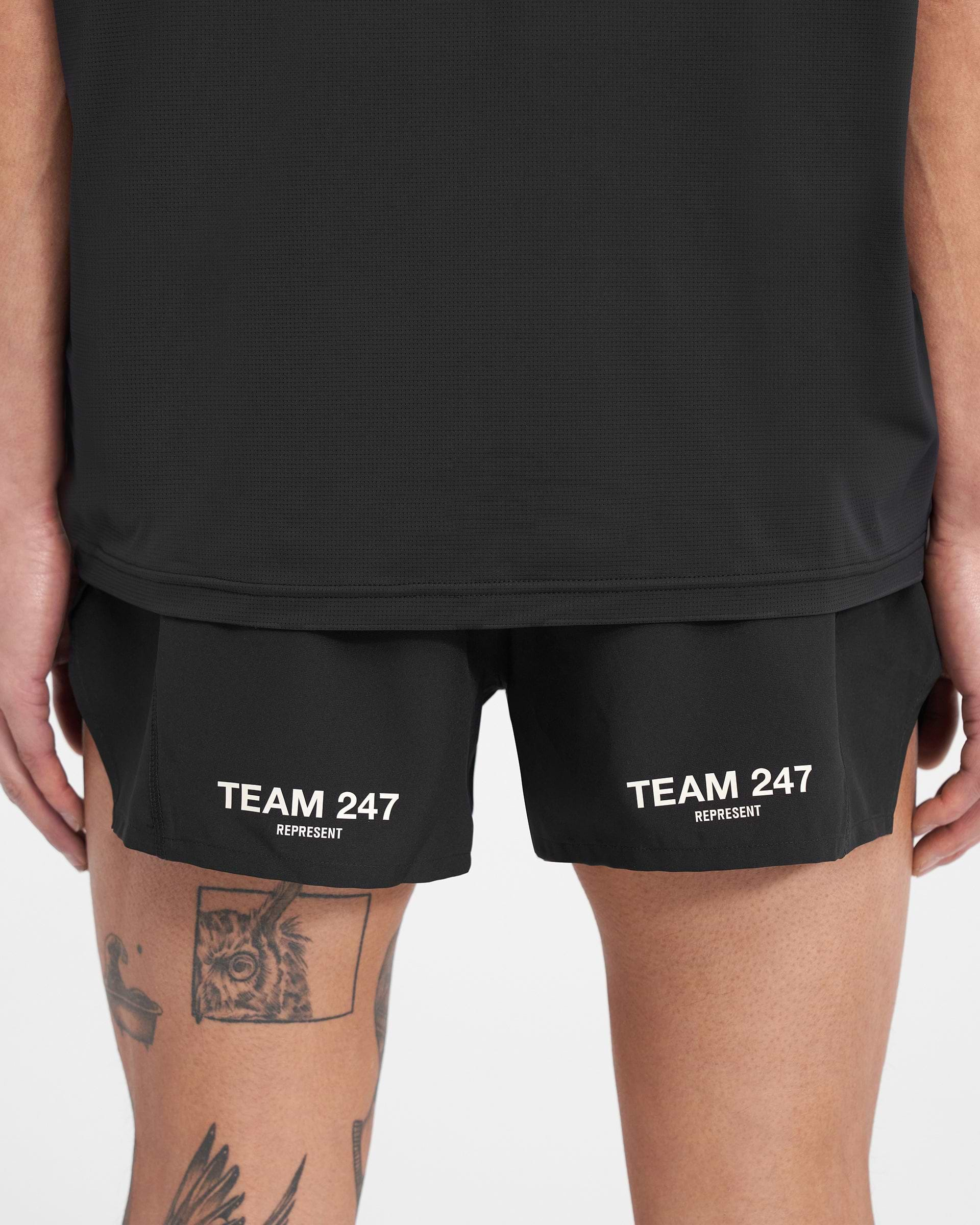 Short de course Team 247 - Noir de jais