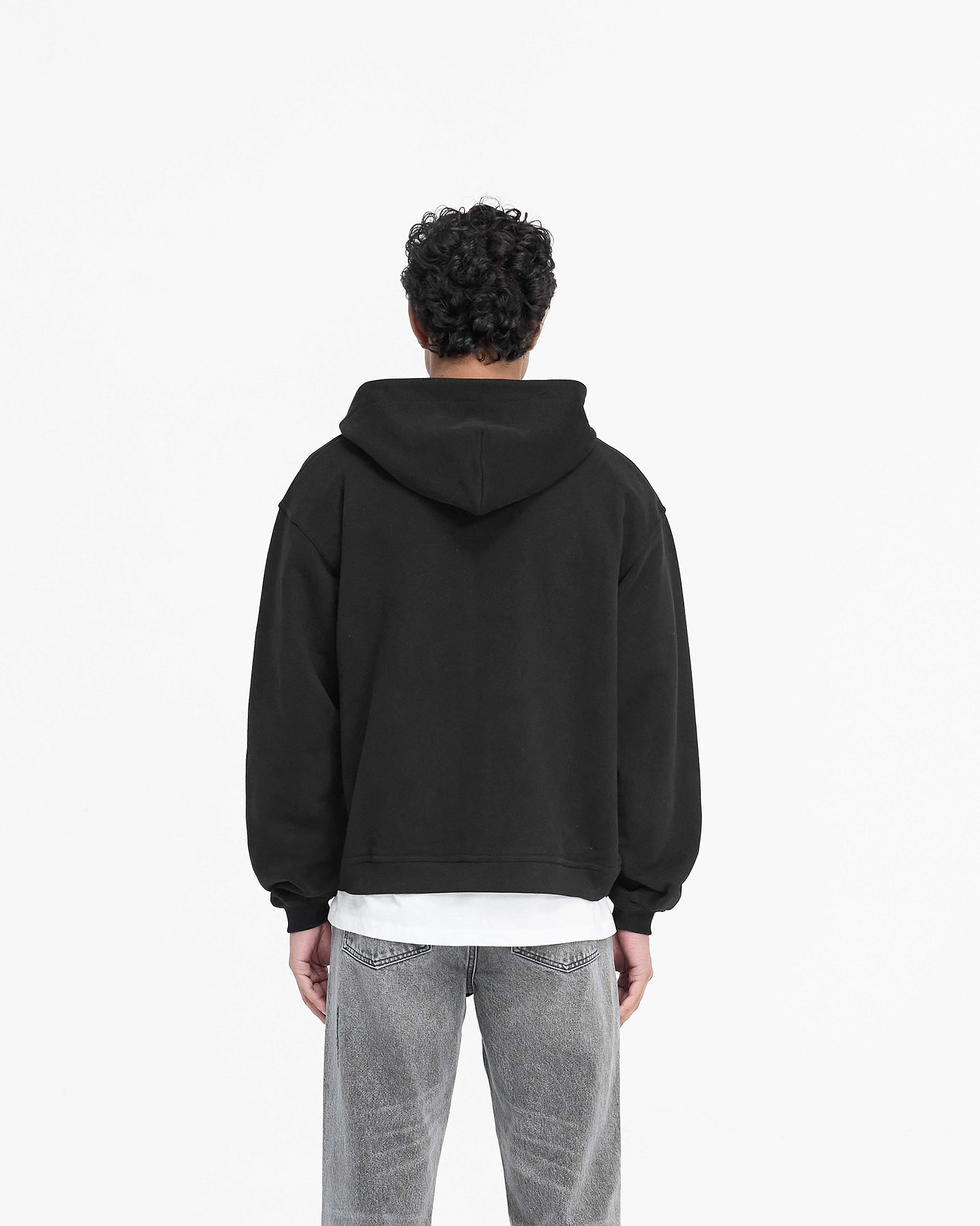 Script Logo Zip Hoodie - Schwarz