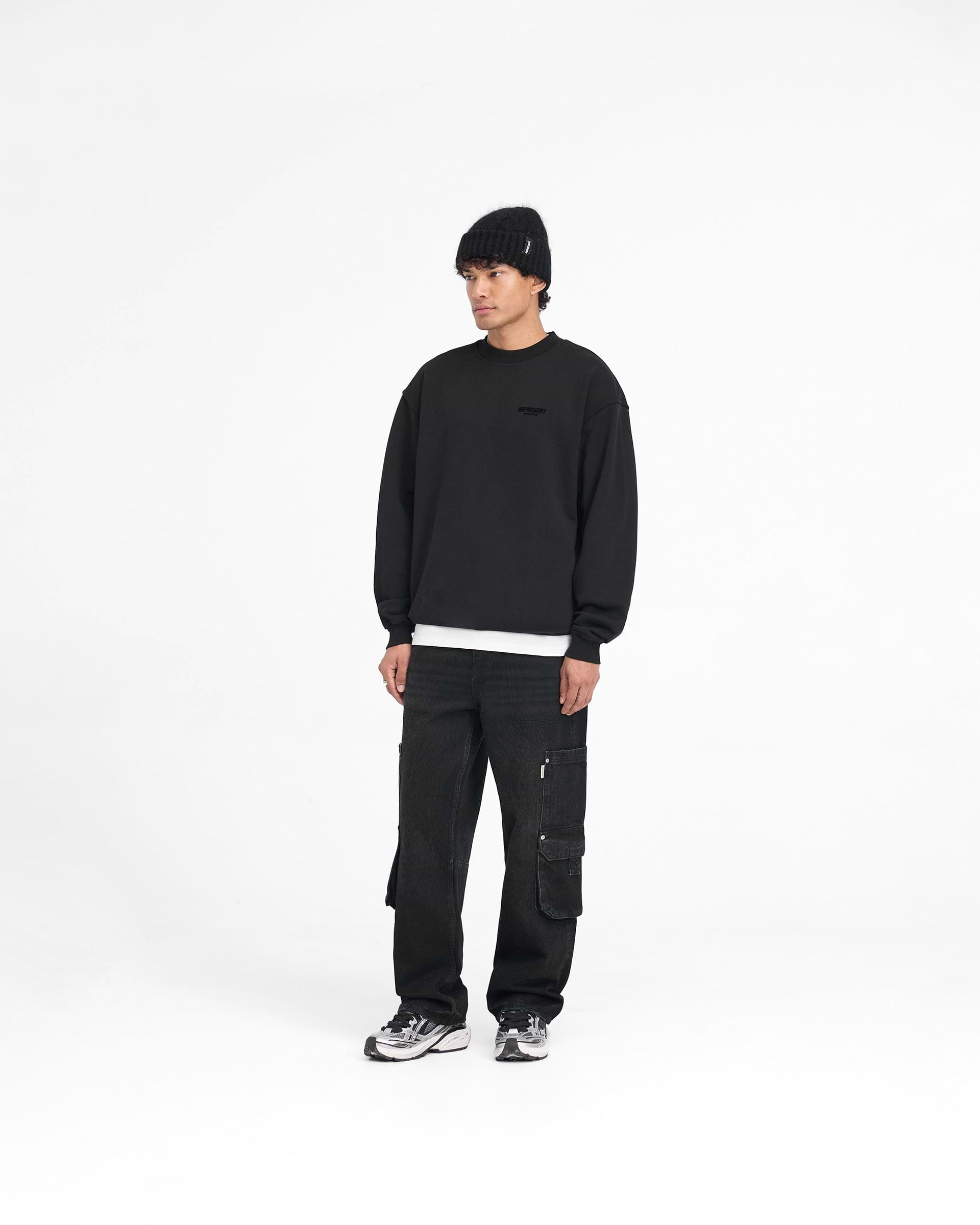 Represent Owners Club Flocked Sweater - Noir