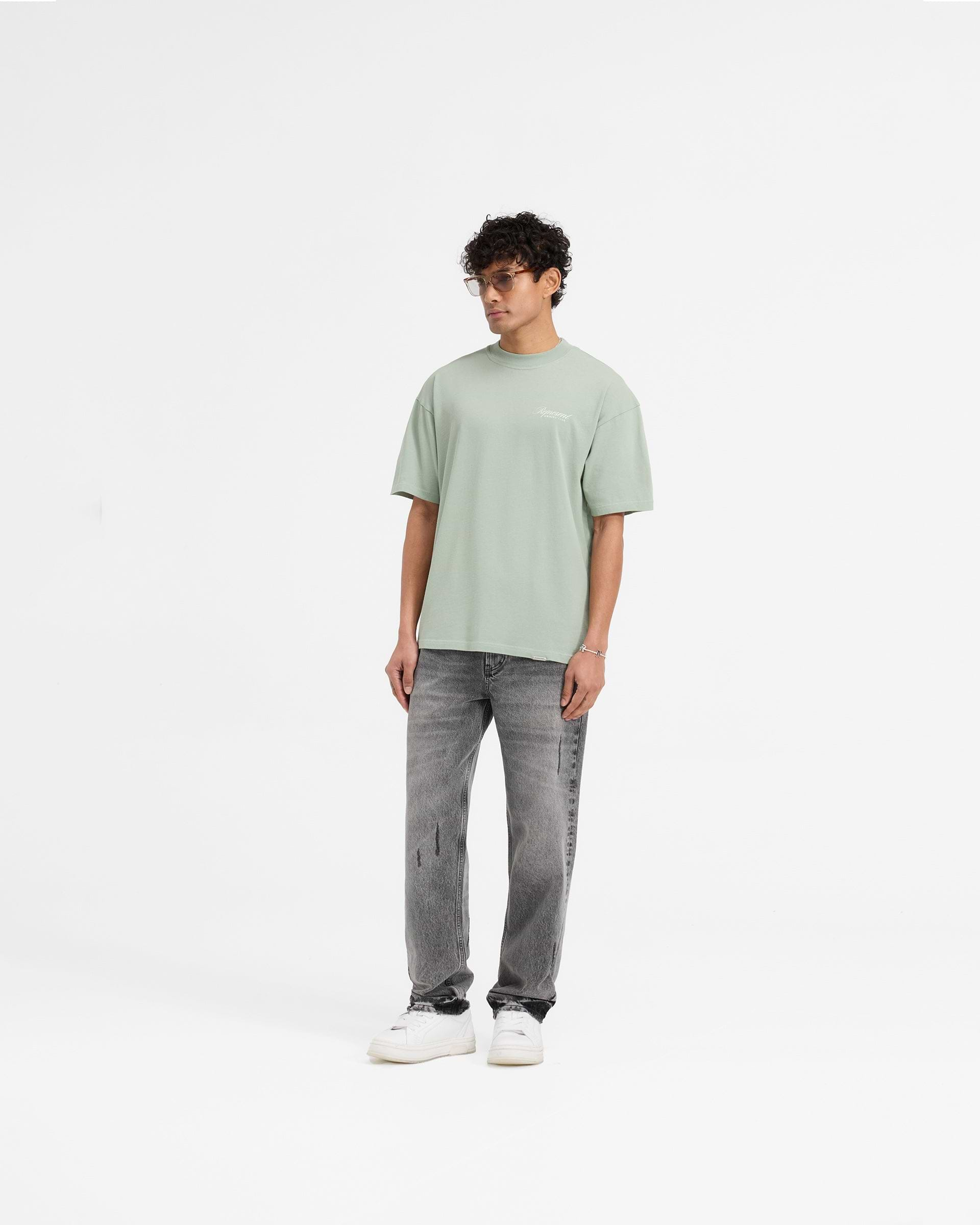 Represent X Ounass Owners Club Script T-Shirt - Lily Pad