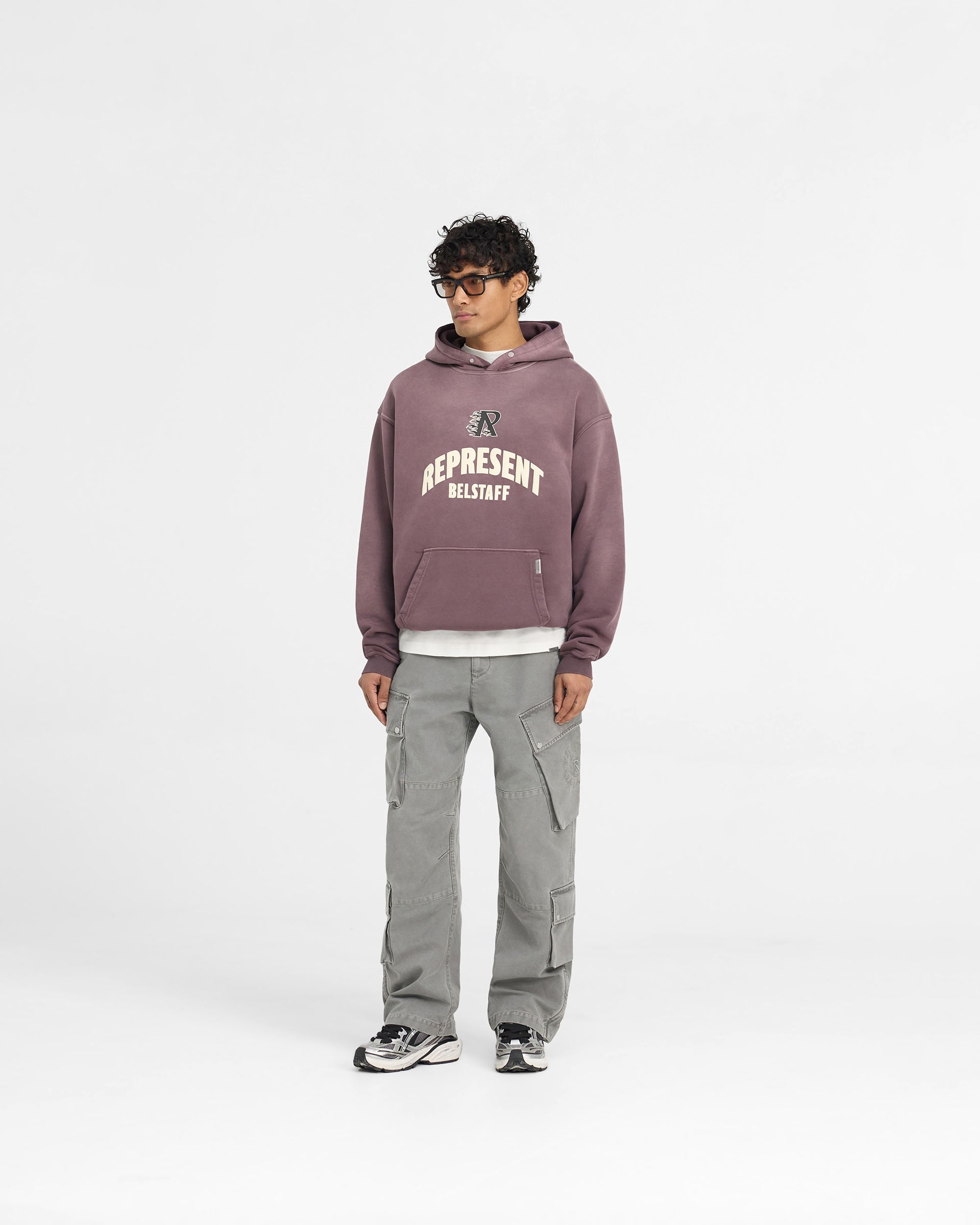 Represent X Belstaff Flame Phoenix Hoodie - Plum