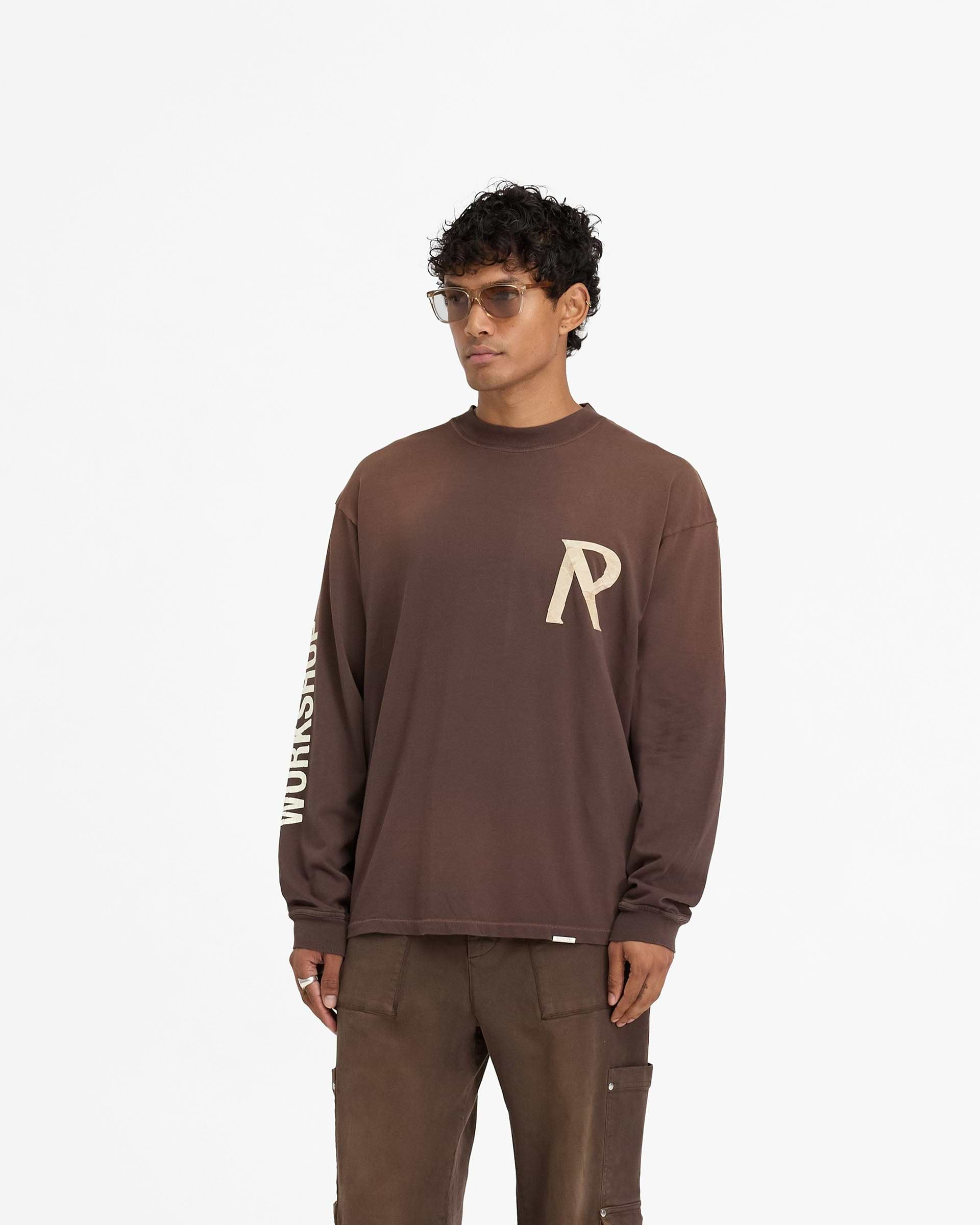 Masking Tape Initial Long Sleeve T-Shirt - Cèdre