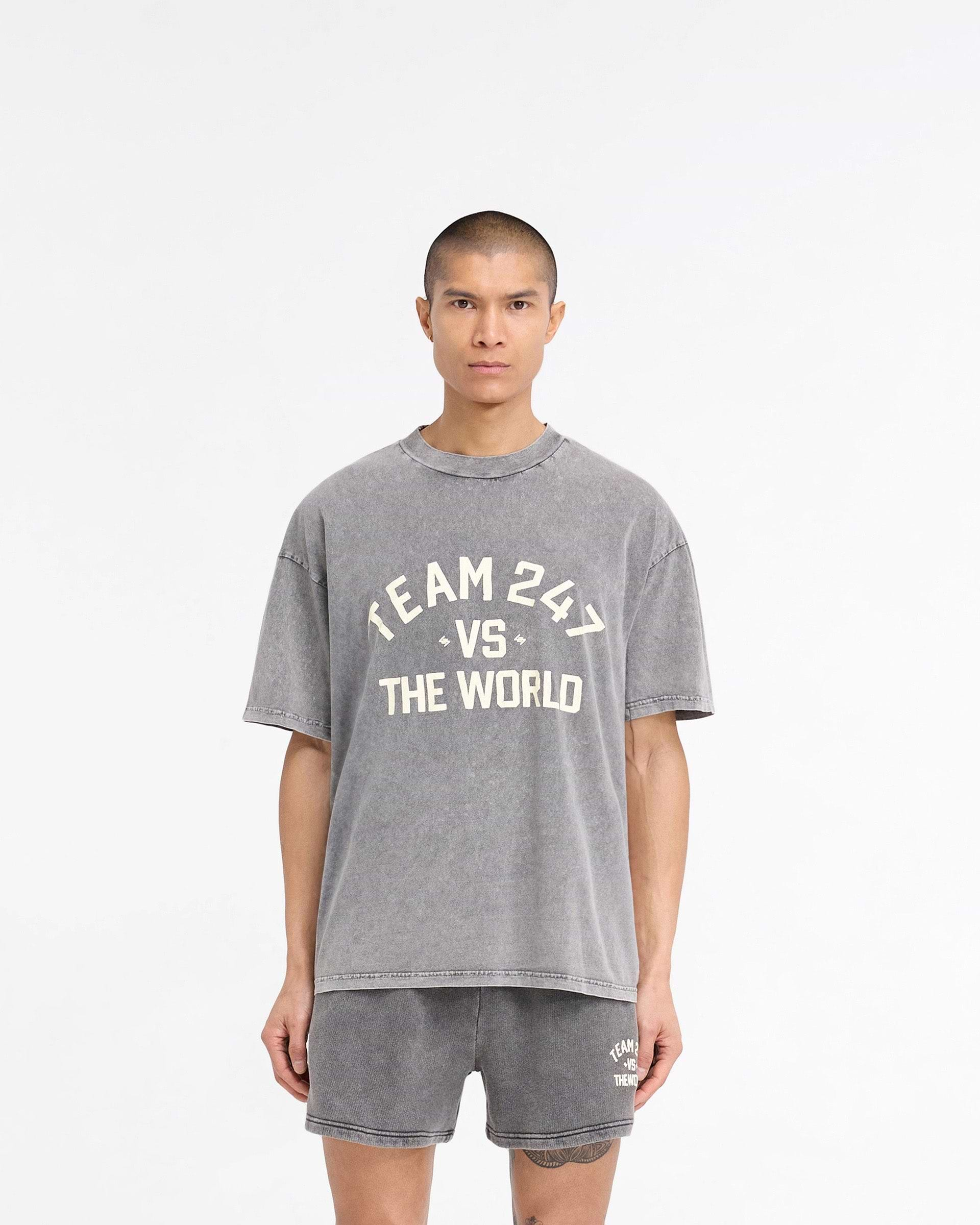 247 Vs The World T-Shirt - Pewter