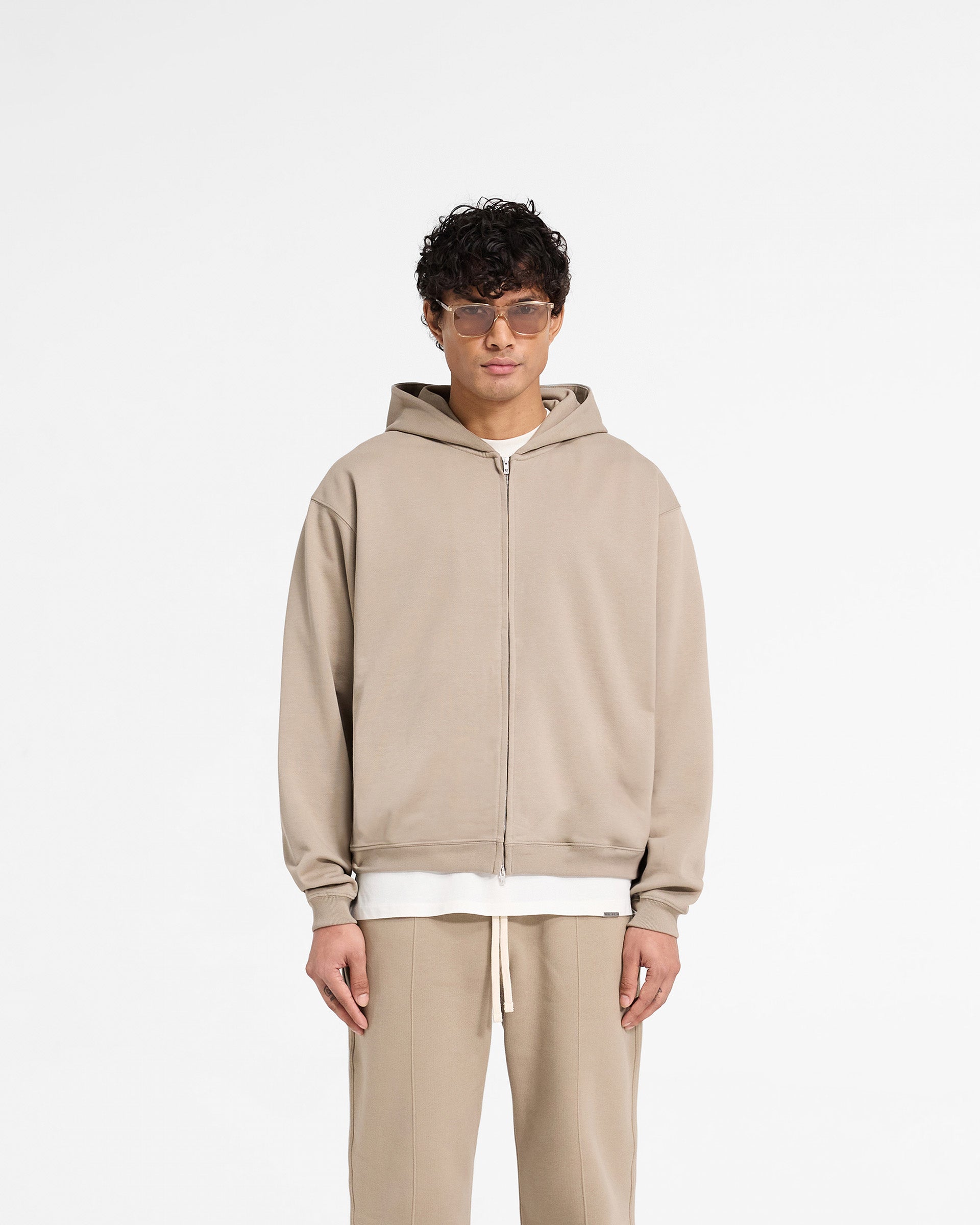 Initial Zip Hoodie - Dune