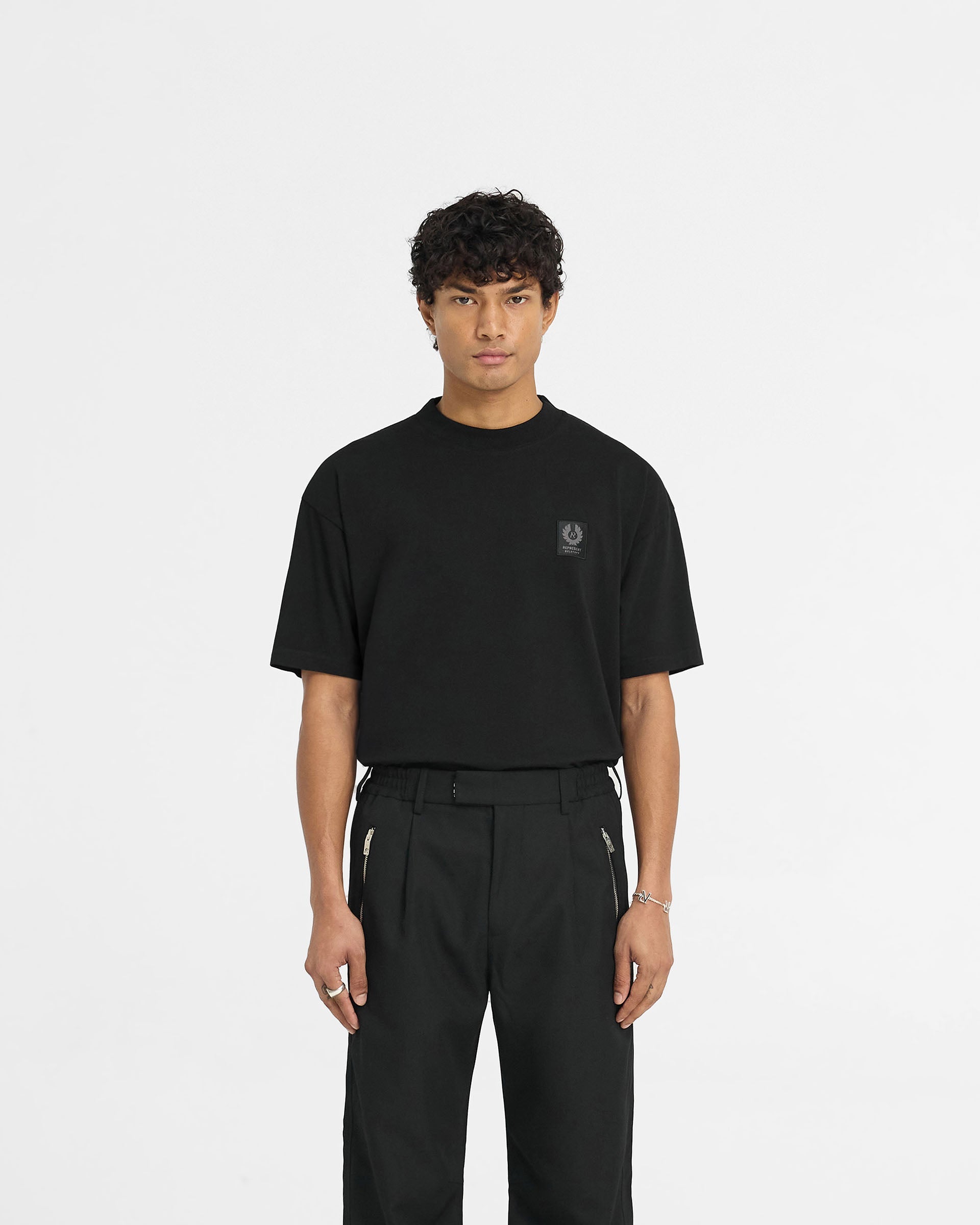 Represent X Belstaff Patch T-Shirt - Schwarz