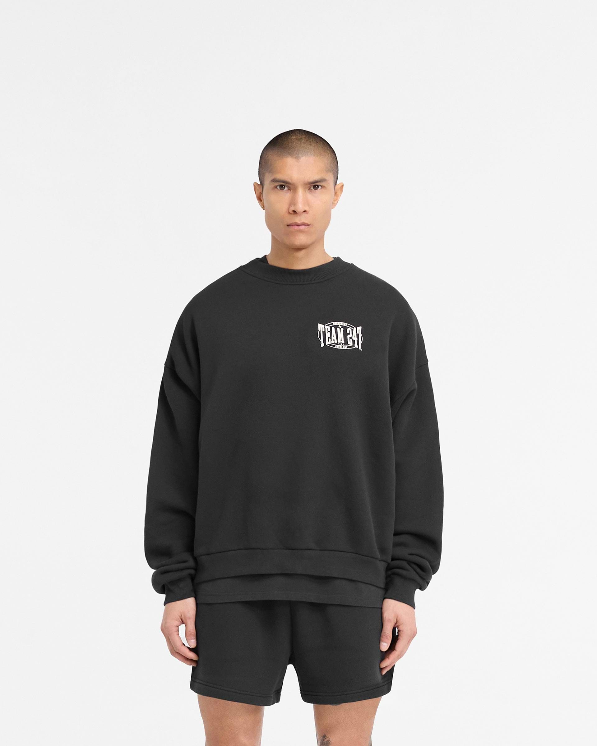 247 X Everlast Training Camp Boxy Sweater - Dunkelschwarz