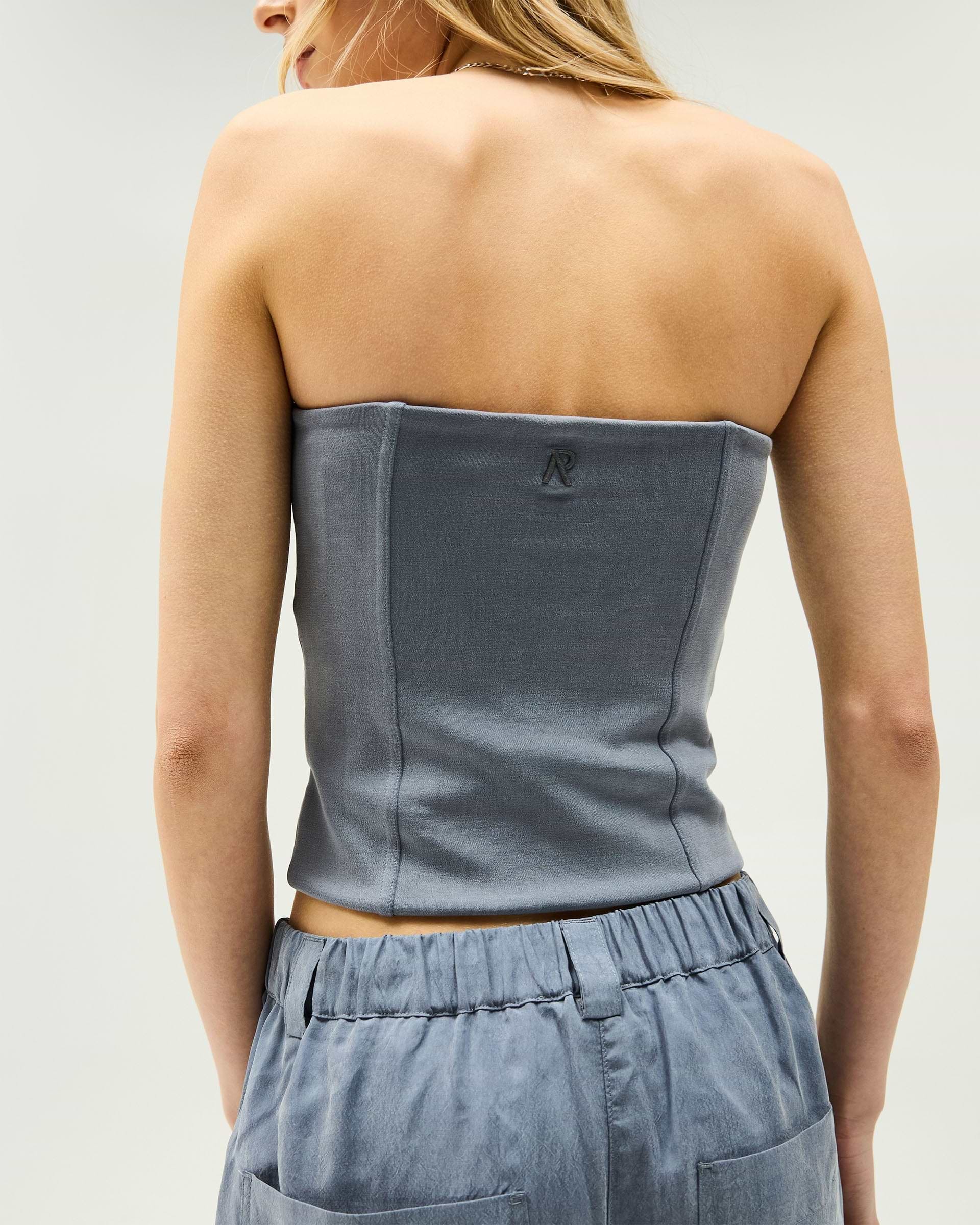 Elevate Strapless Top - Stahlblau