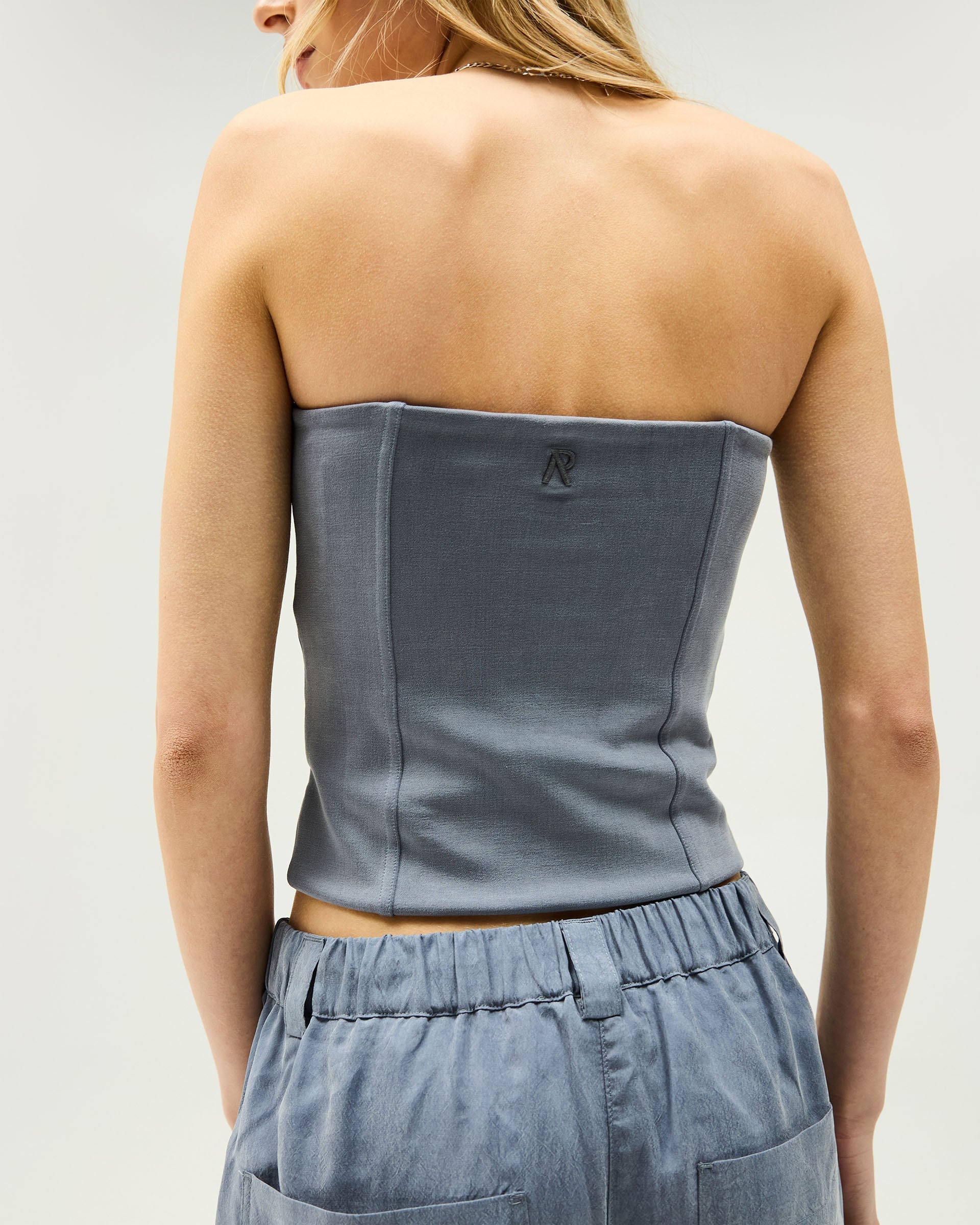 Elevate Strapless Top - Stahlblau